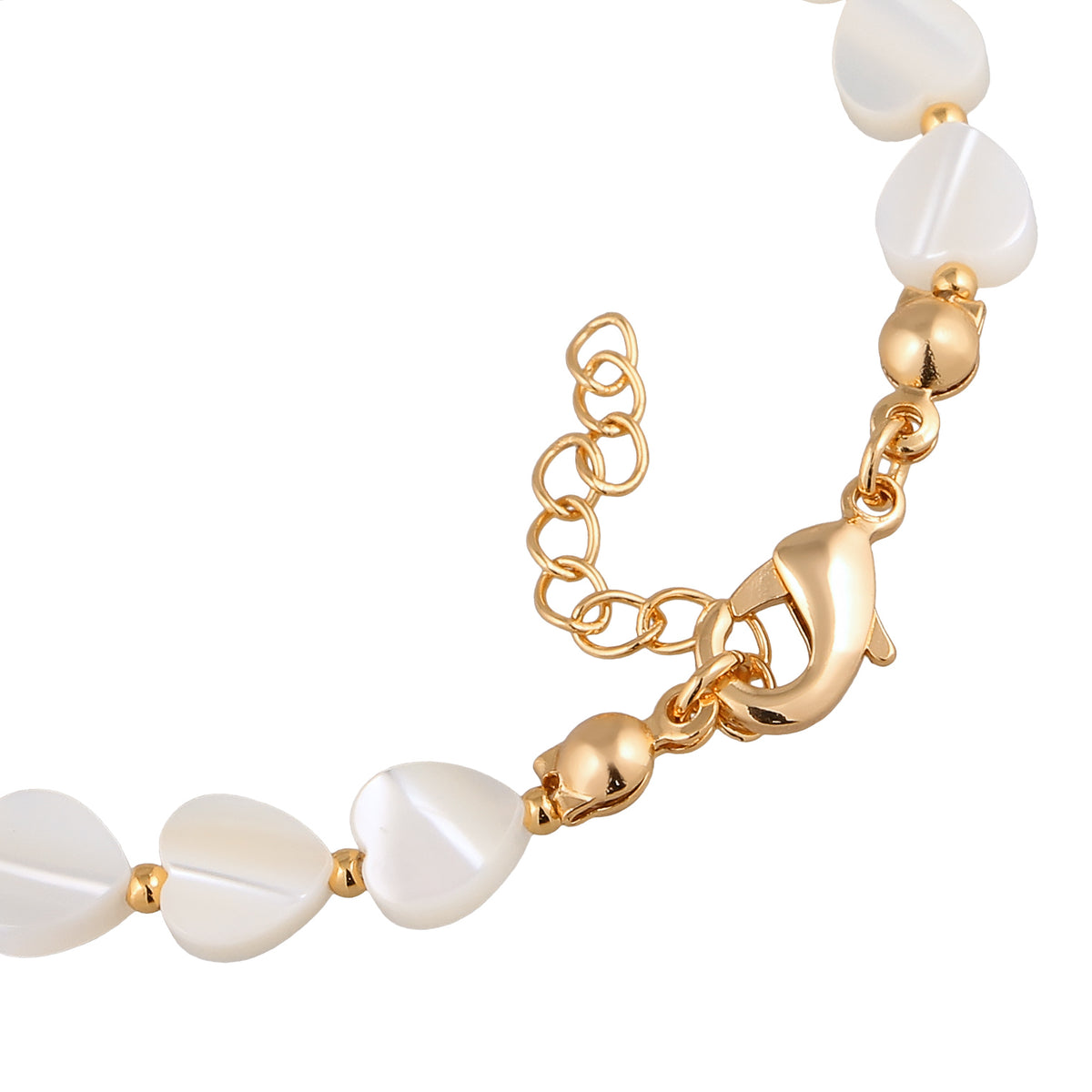Gold - Elli | Armband Herzen | Muschel | Messing