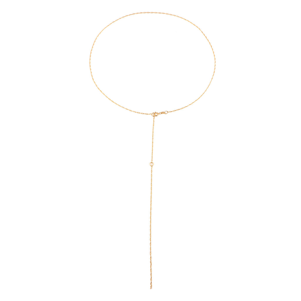 Gold - Elli | Y-Gliederhalskette | 925 Sterling Silber vergoldet