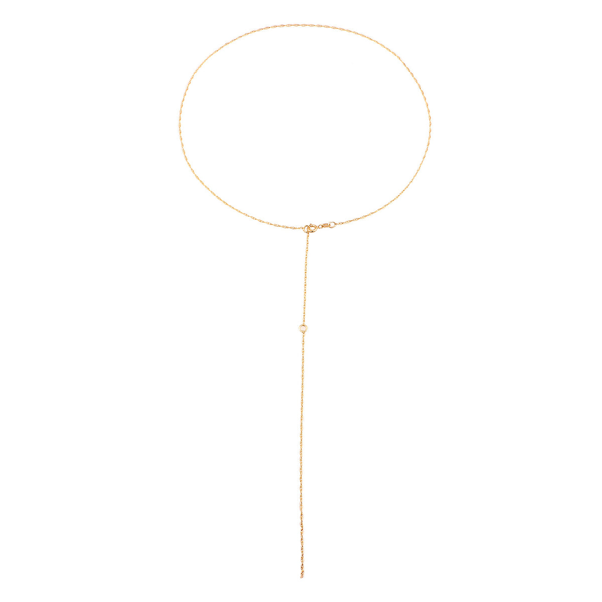 Gold - Elli | Y-Gliederhalskette | 925 Sterling Silber vergoldet