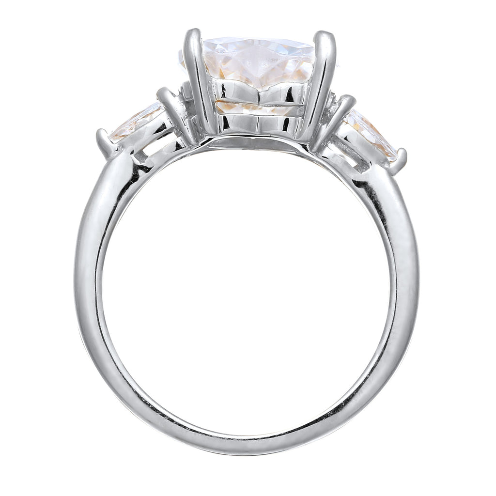 Silber - Elli | Ring Herz | Zirkonia (Weiß) | 925 Sterling Silber
