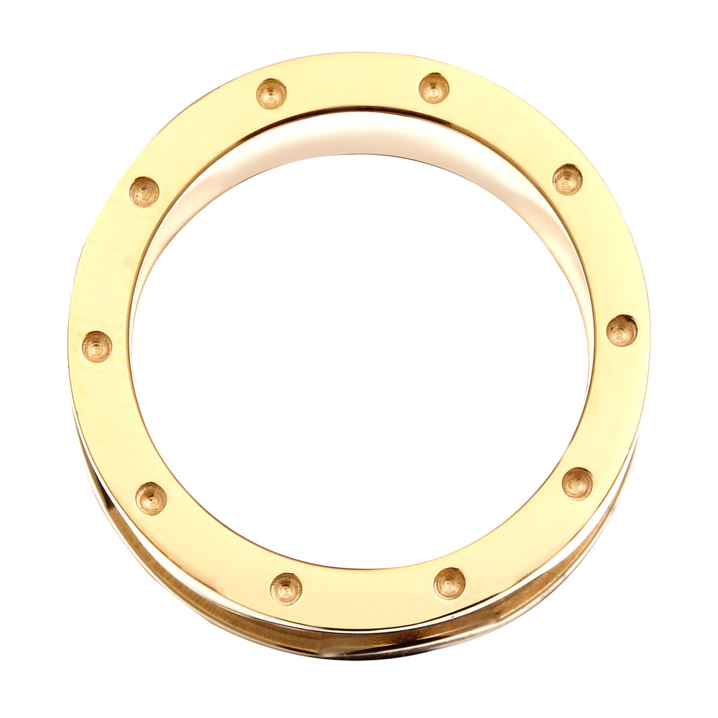 Gold - Elli | Bandring Chunky | 925 Sterling Silber vergoldet