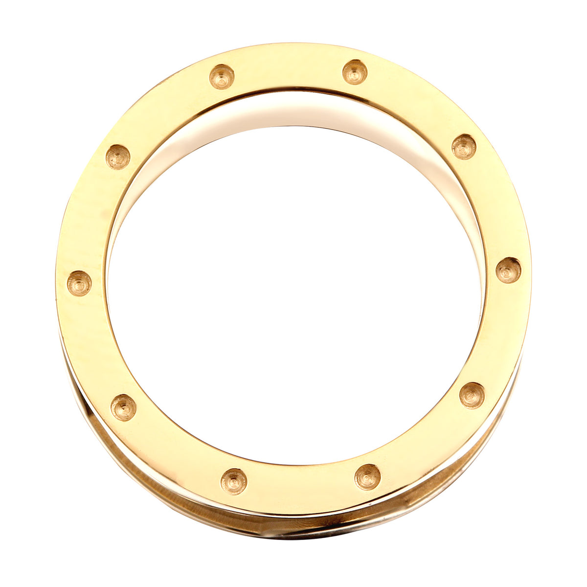 Gold - Elli | Bandring Chunky | 925 Sterling Silber vergoldet