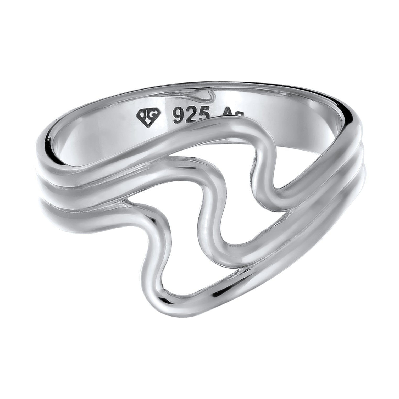 Silber - Elli | Ring Wellen | 925 Sterling Silber