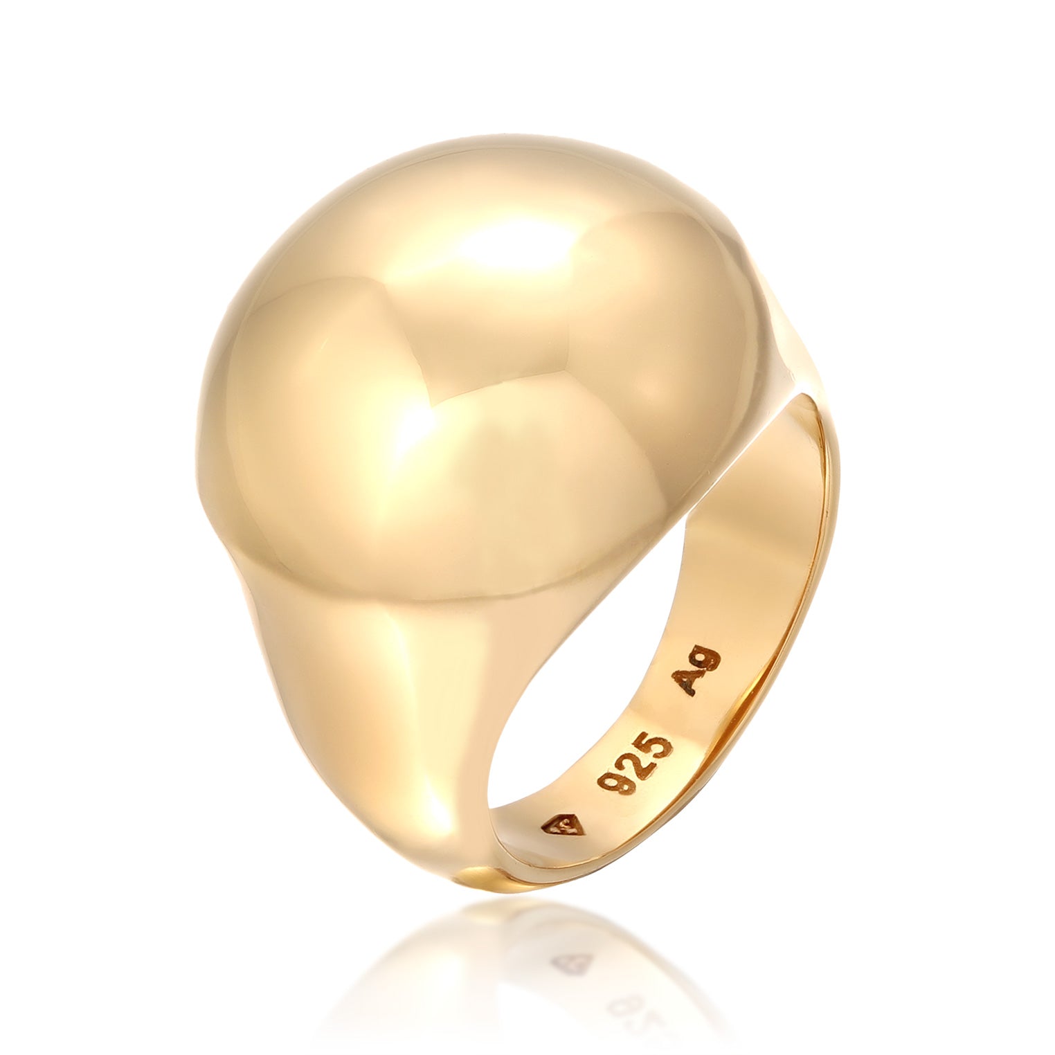 Gold - Elli PREMIUM | Ring | Chunky | 925 Sterling Silber vergoldet