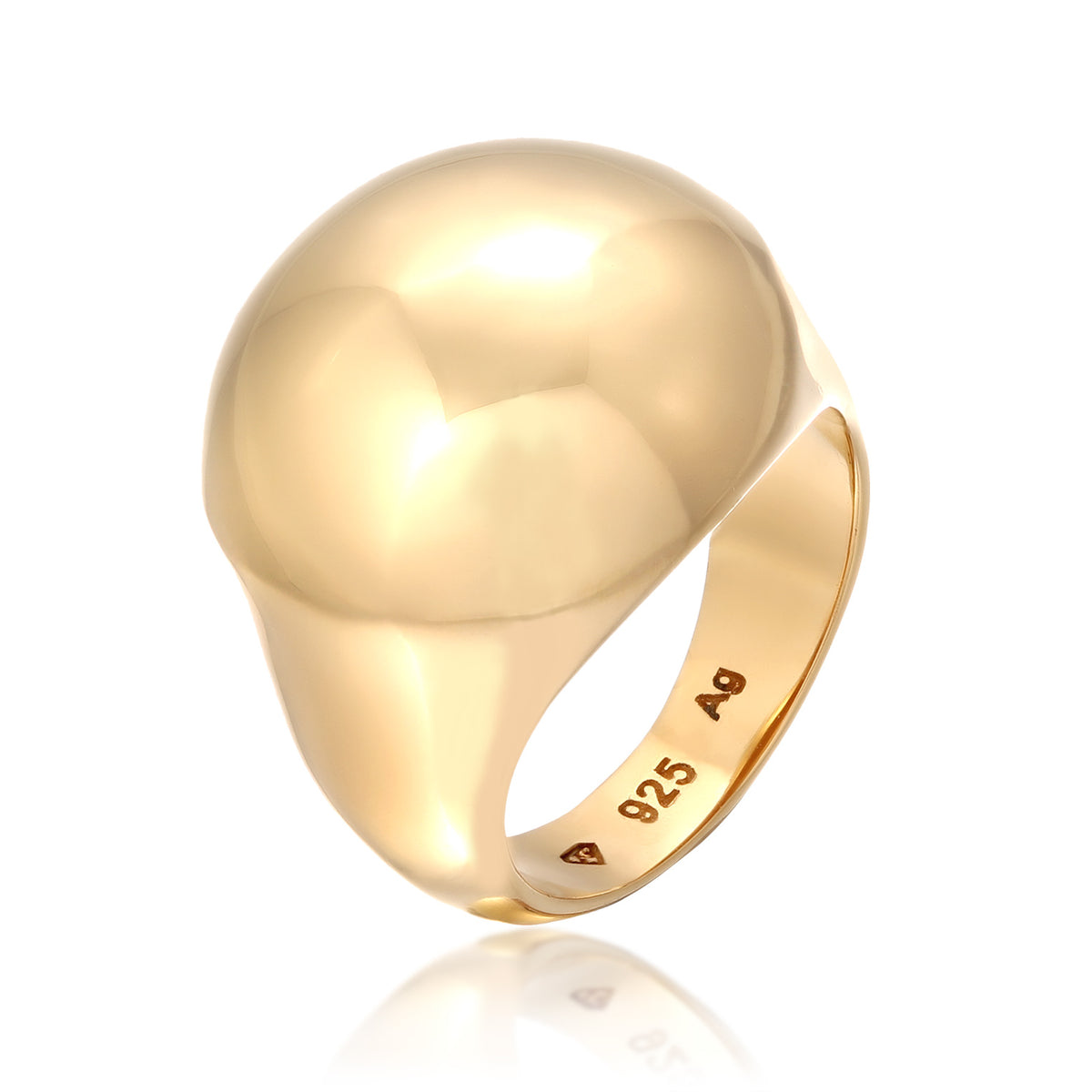Gold - Elli PREMIUM | Ring Chunky | 925 Sterling Silber vergoldet