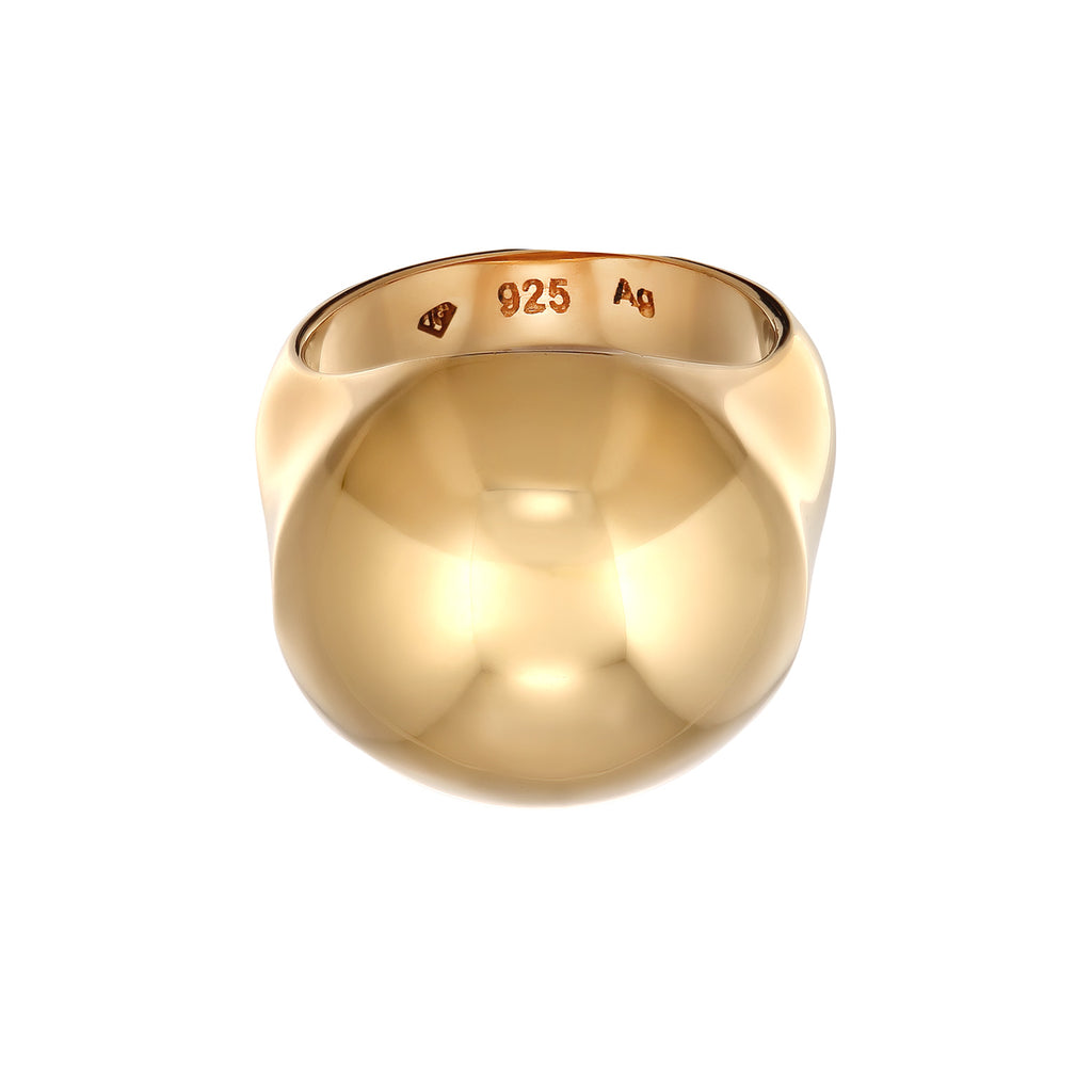 Gold - Elli PREMIUM | Ring Chunky | 925 Sterling Silber vergoldet