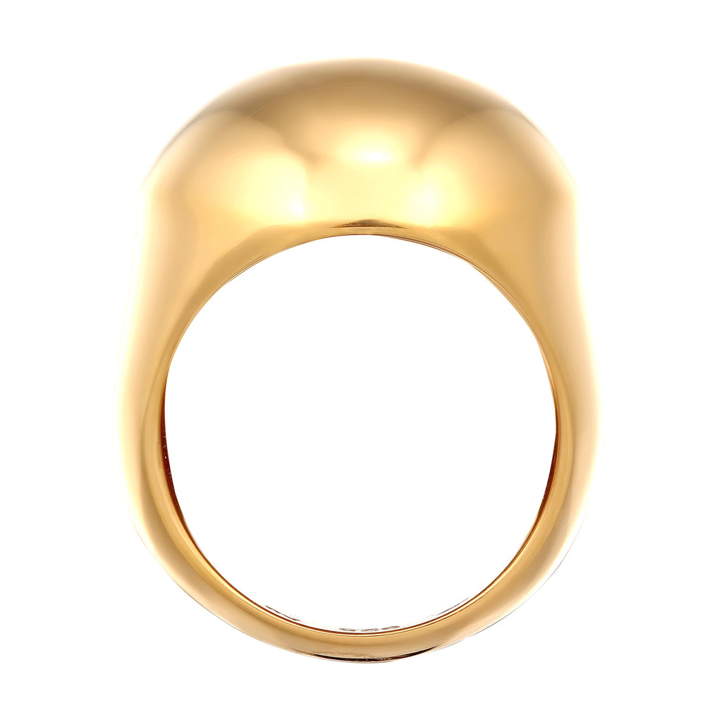 Gold - Elli PREMIUM | Ring Chunky | 925 Sterling Silber vergoldet