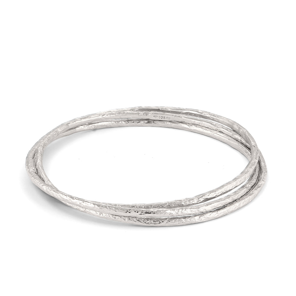Silber - Elli PREMIUM | Armreif Trio Organic | 925 Sterling Silber