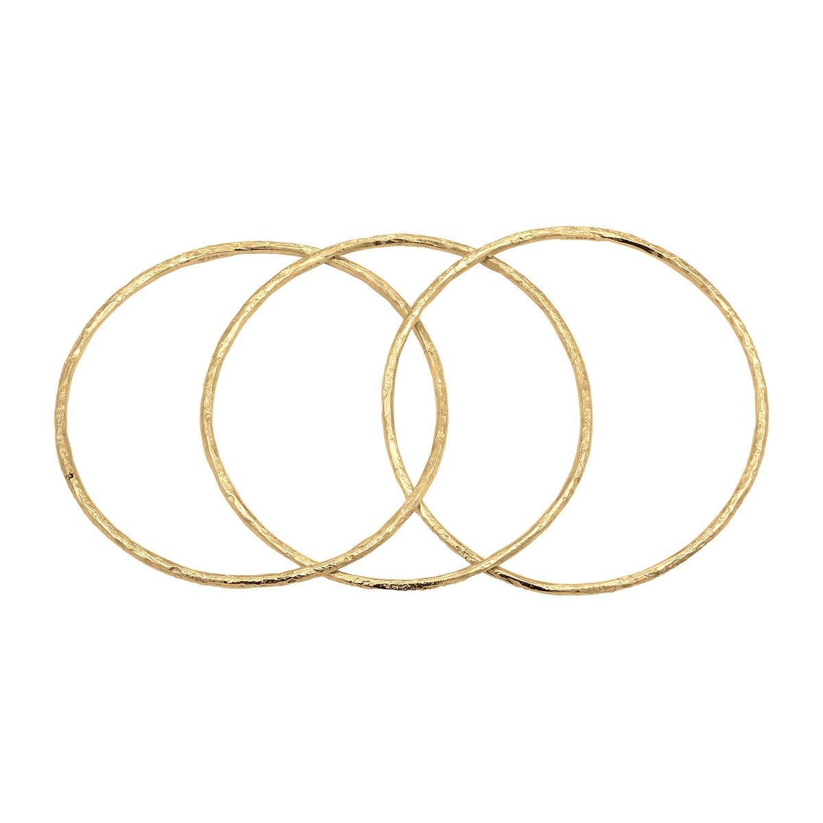 Gold - Elli PREMIUM | Armreif Trio Organic | 925 Sterling Silber vergoldet