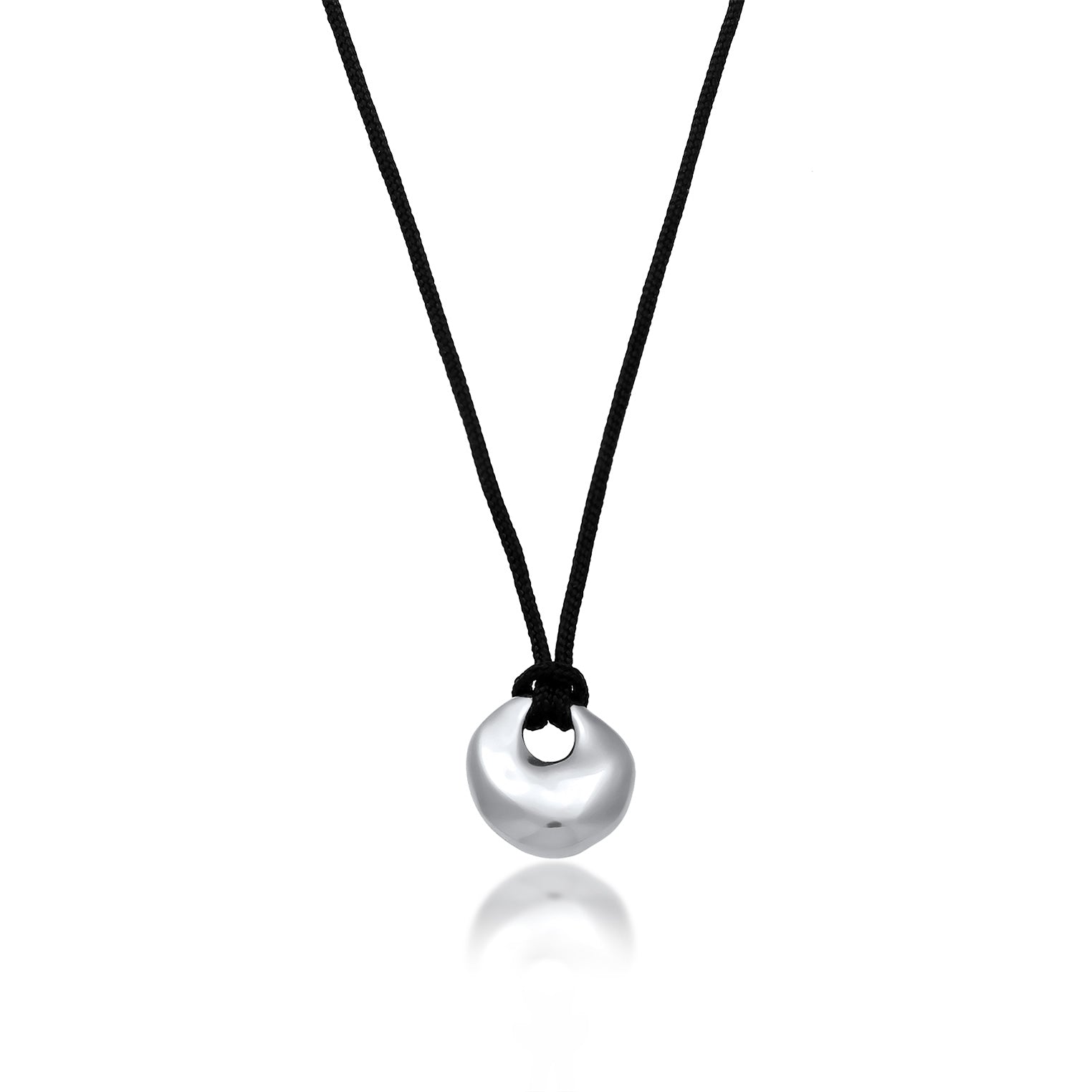 Silber - Elli | Nylonkette Disc Organic  | 925 Sterling Silber