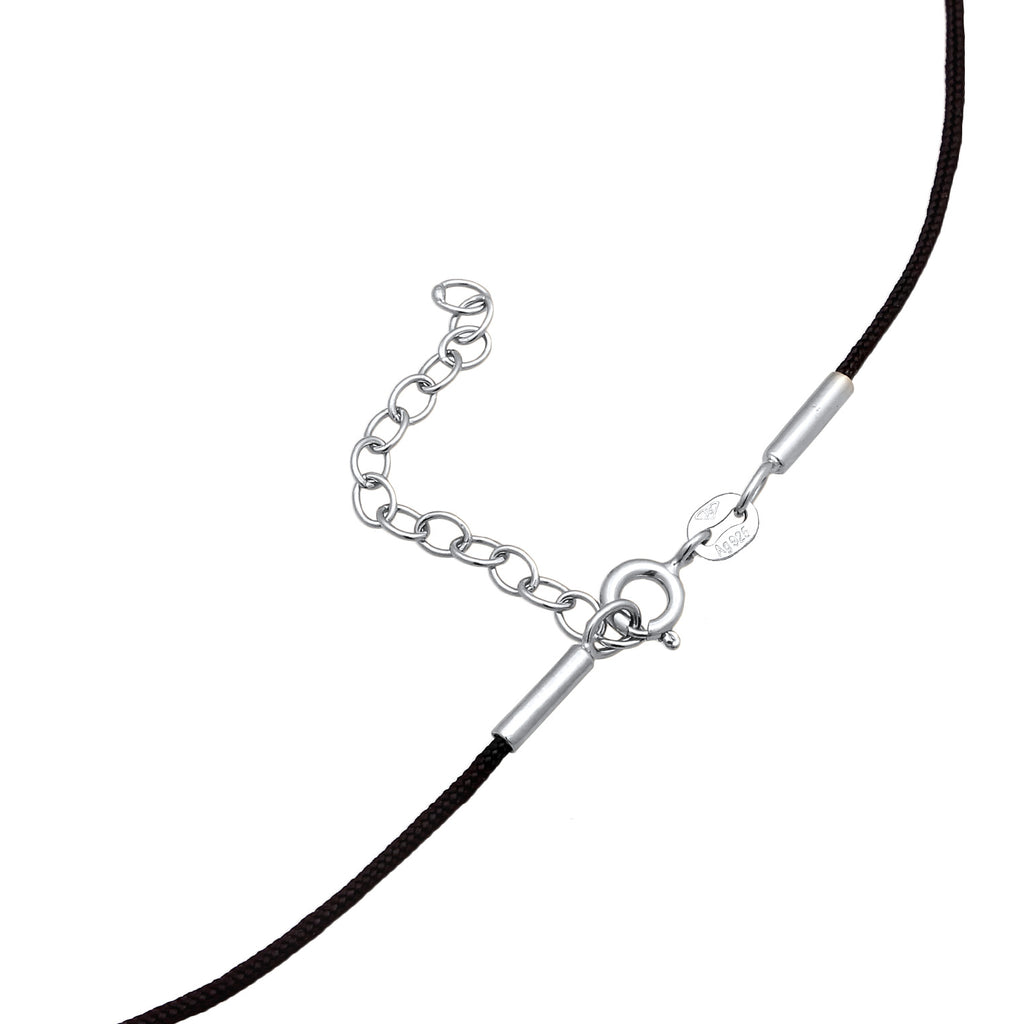 Silber - Elli | Nylonkette Disc Organic  | 925 Sterling Silber