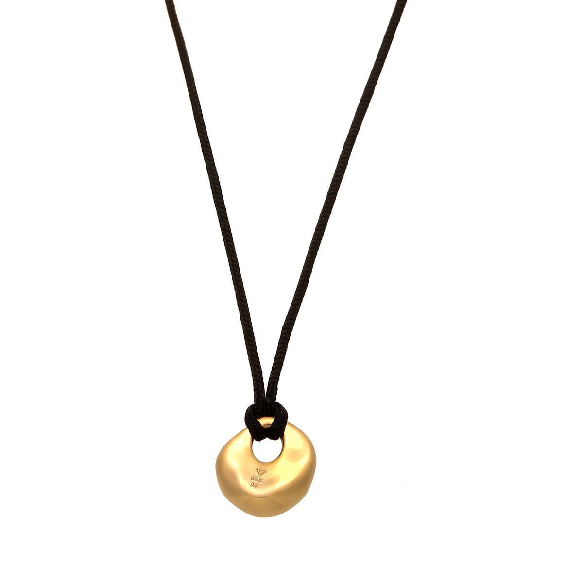 Gold - Elli | Nylonkette Disc Organic | 925 Sterling Silber vergoldet