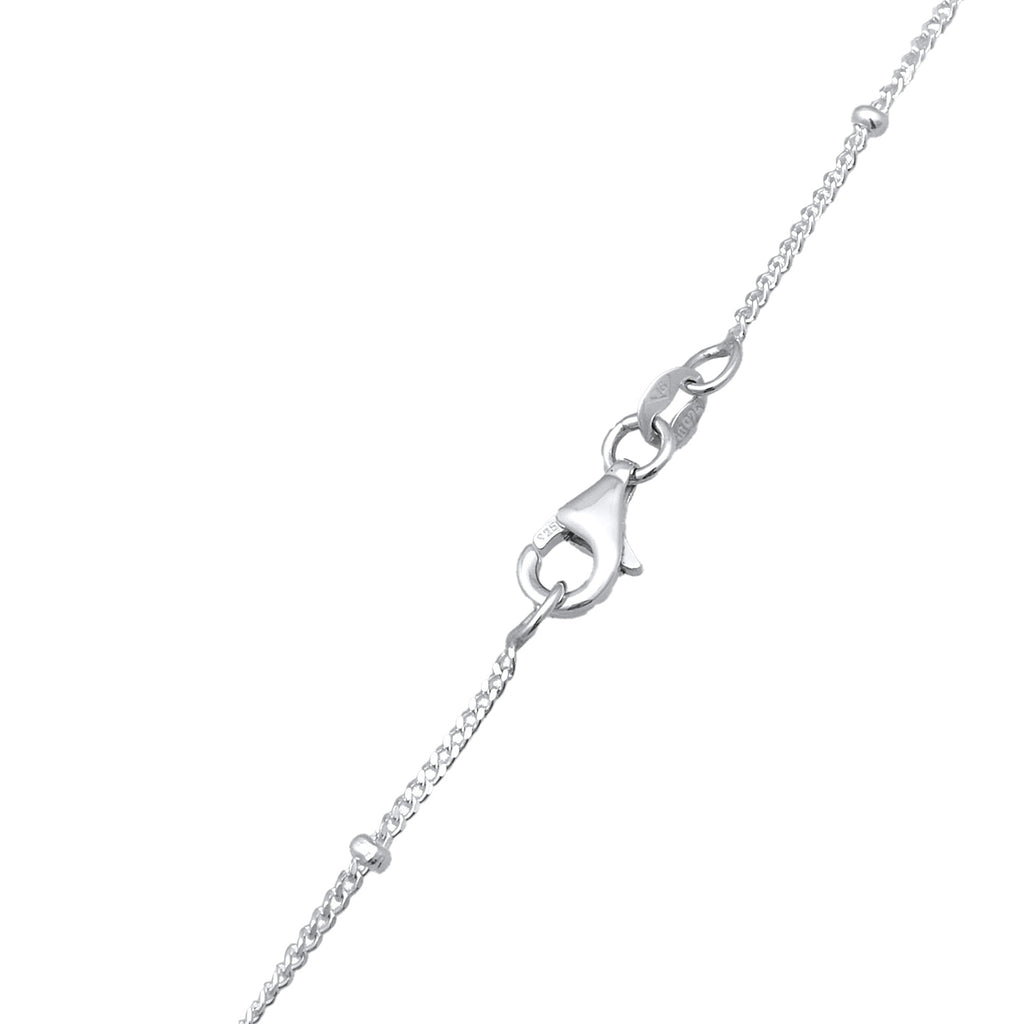 Silber - Elli | Kugel-Halskette | Mit Kristallen von Swarovski® (Weiß) | 925 Sterling Silber