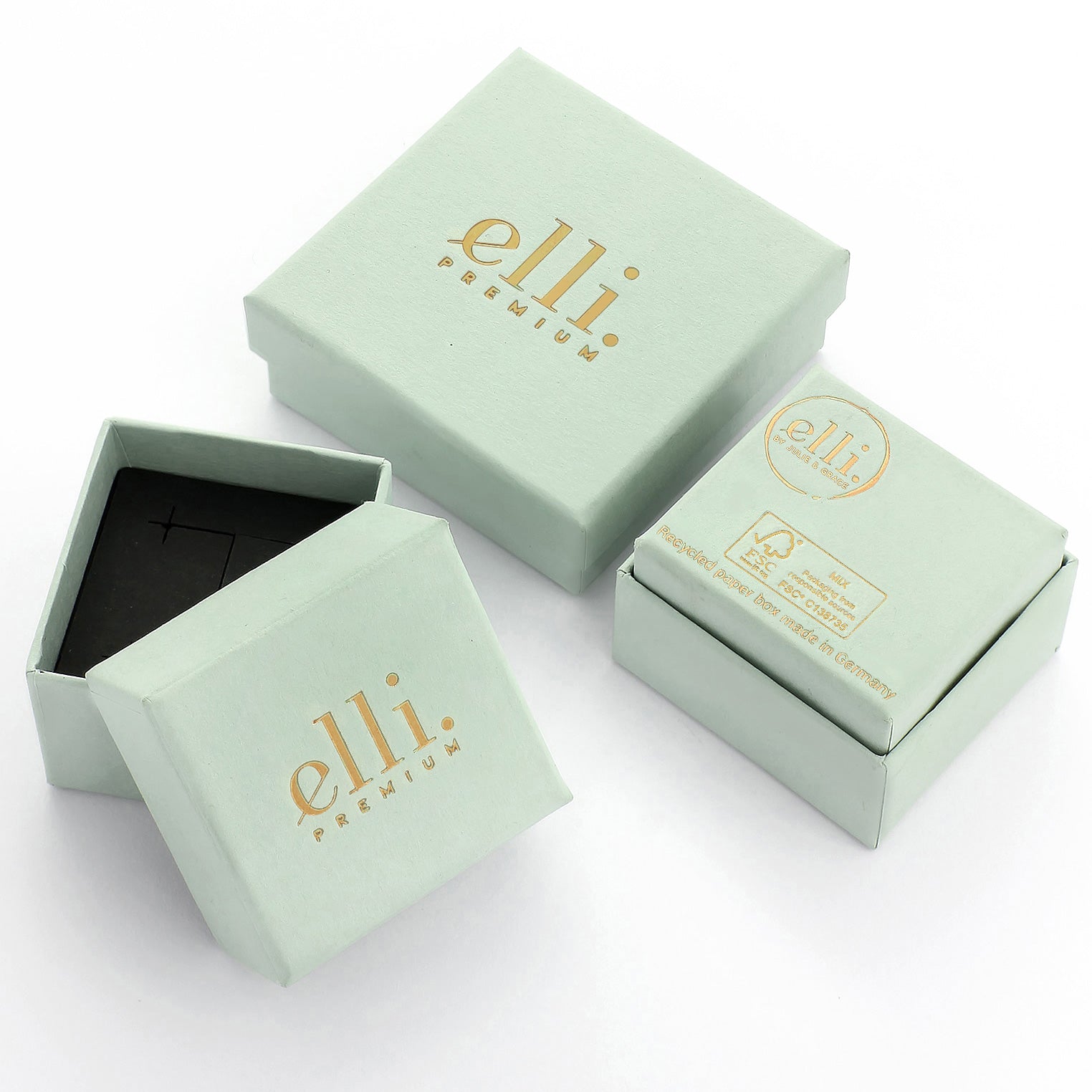 Gold - Elli PREMIUM | Armreif Verschlungen | Zirkonia (Weiß) | 925 Sterling Silber vergoldet