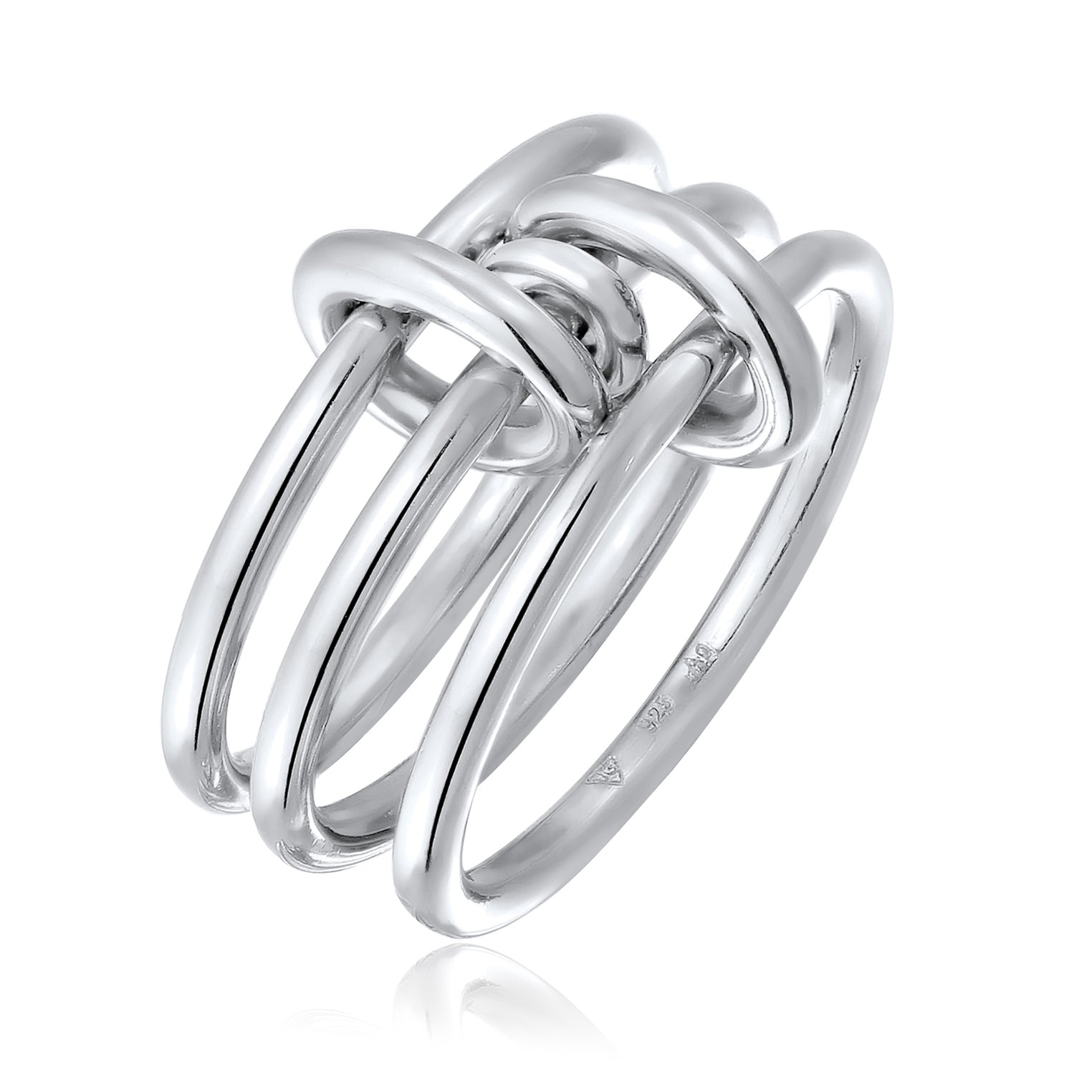 Silber - Elli | Stapelring Knoten | 925 Sterling Silber