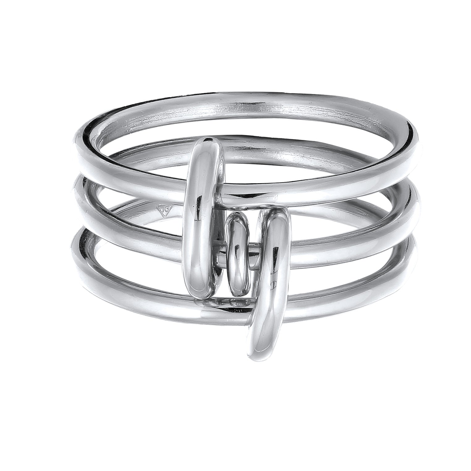 Silber - Elli | Stapelring Knoten | 925 Sterling Silber