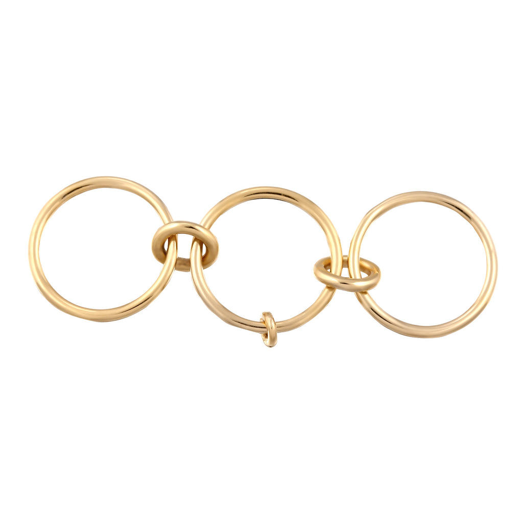 Gold - Elli | Stapelring Knoten | 925 Sterling Silber vergoldet