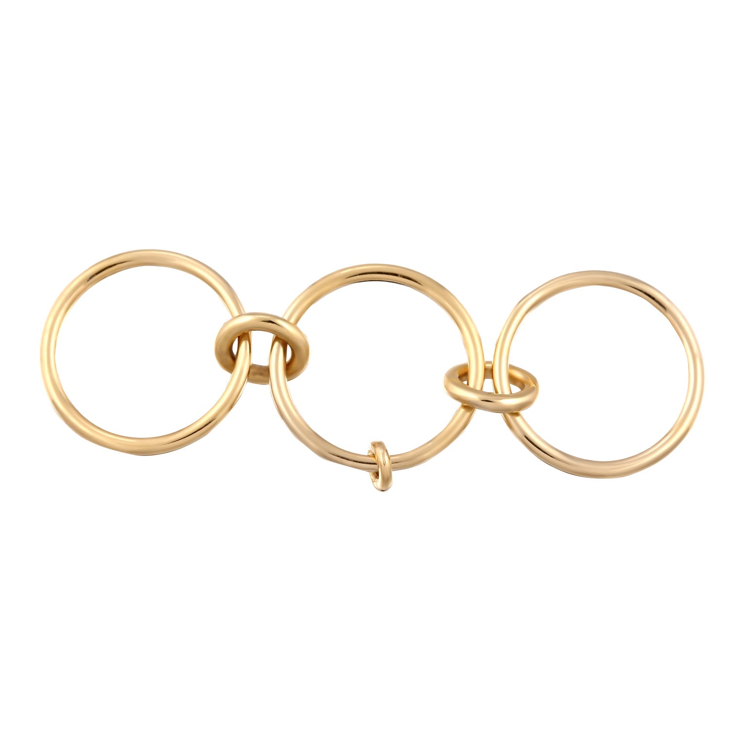 Gold - Elli | Stapelring Knoten | 925 Sterling Silber vergoldet