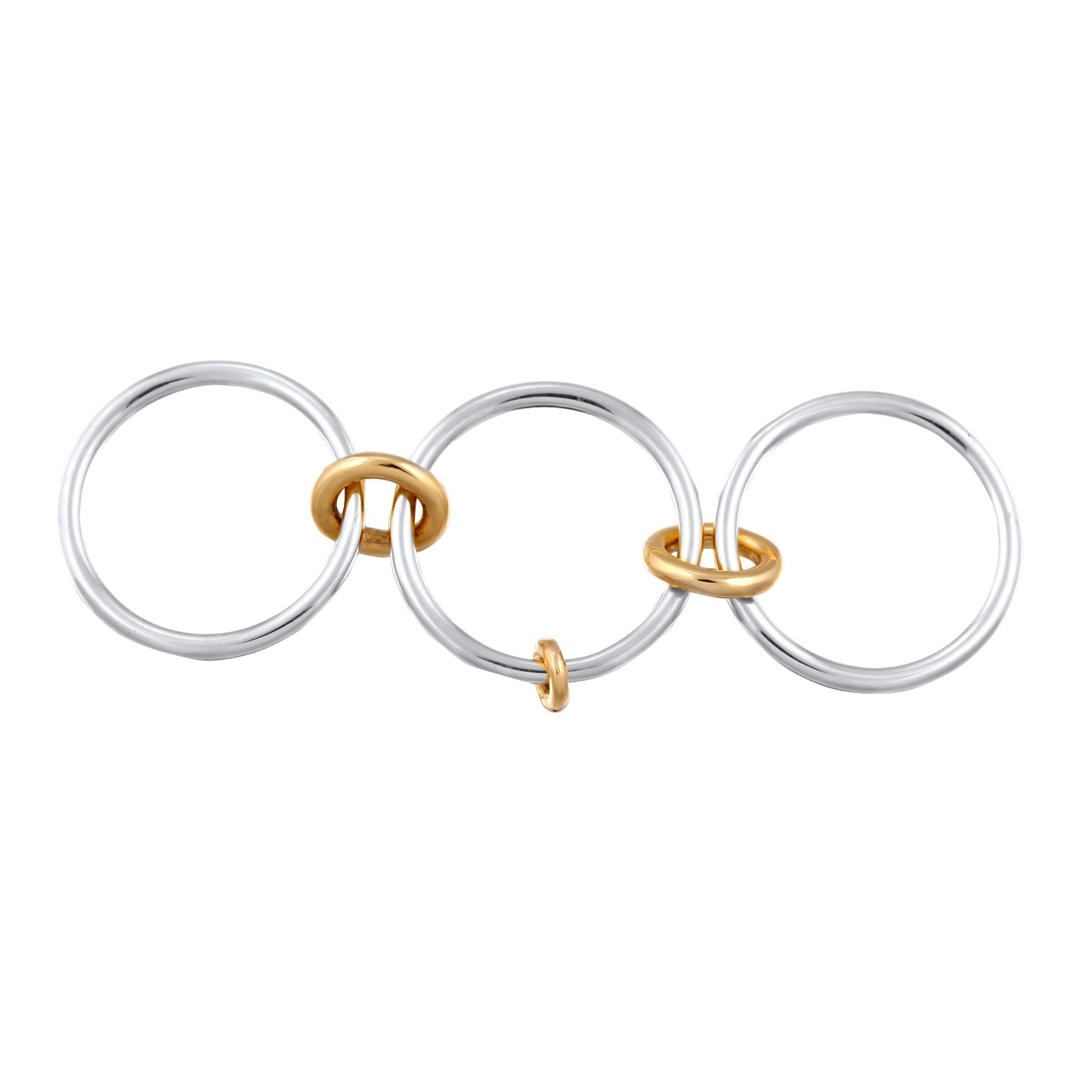 Zweifarbig - Elli | Stapelring Knoten Bicolor | 925 Sterling Silber