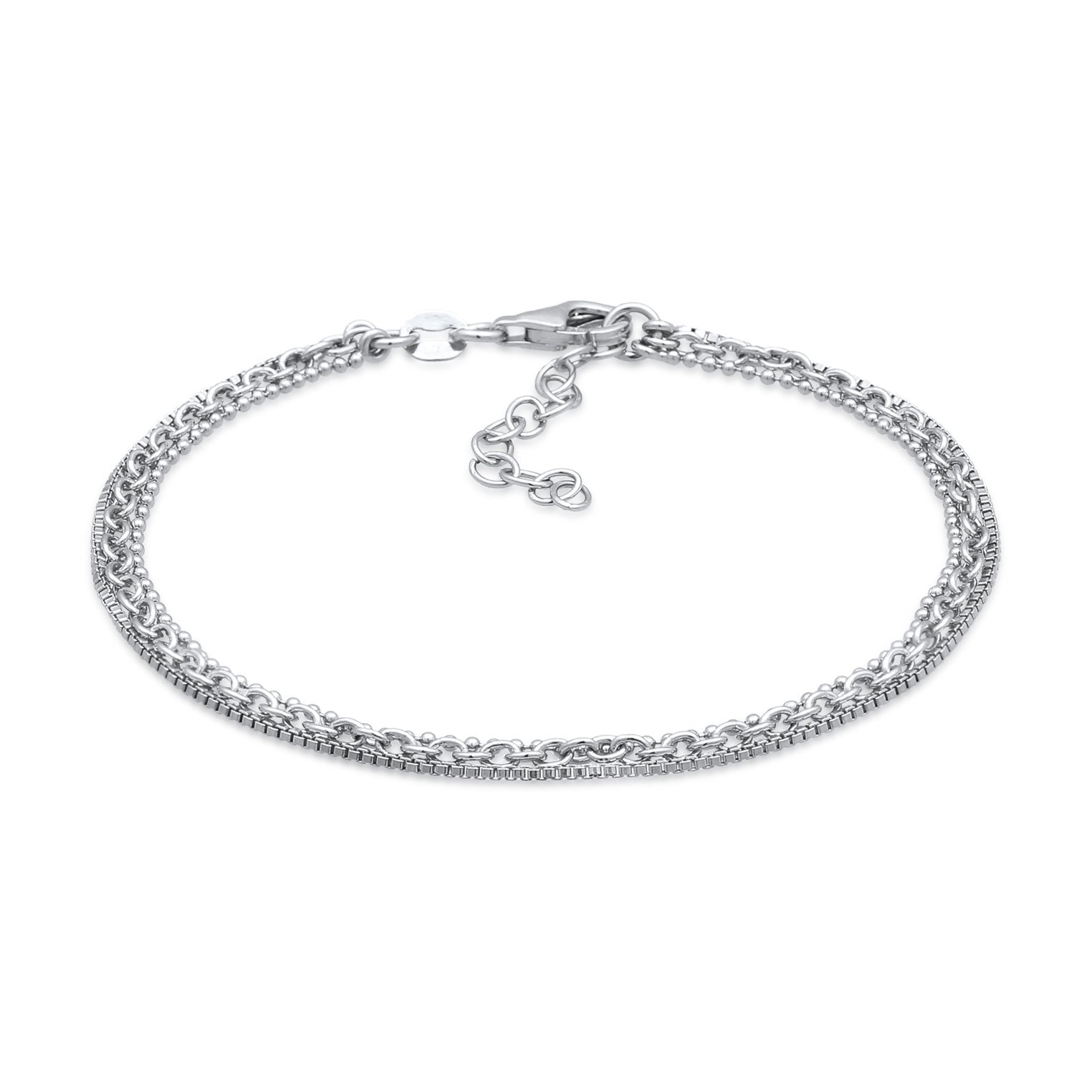 Silber - Elli | Layer-Armband Glieder | 925 Sterling Silber