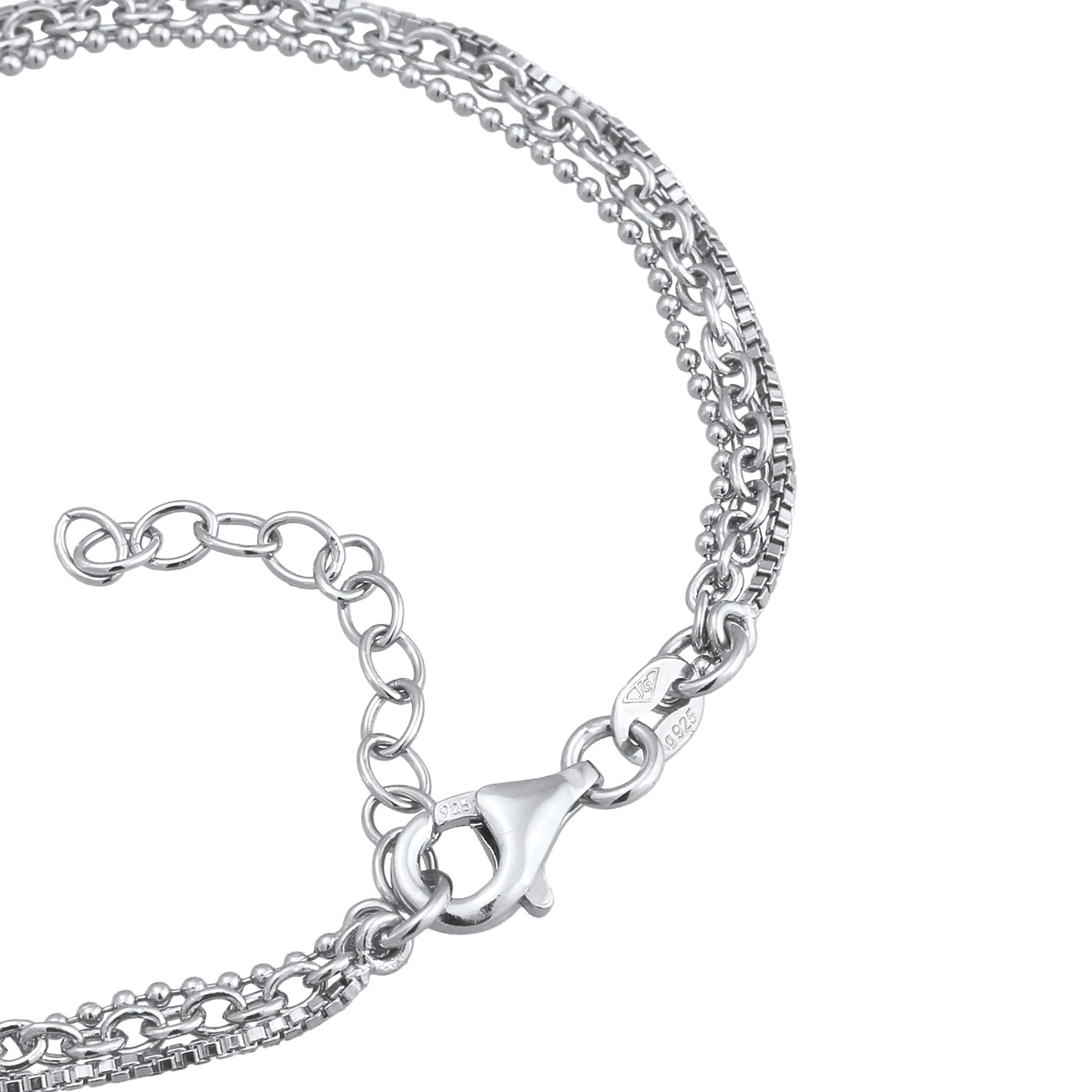 Silber - Elli | Layer-Armband Glieder | 925 Sterling Silber