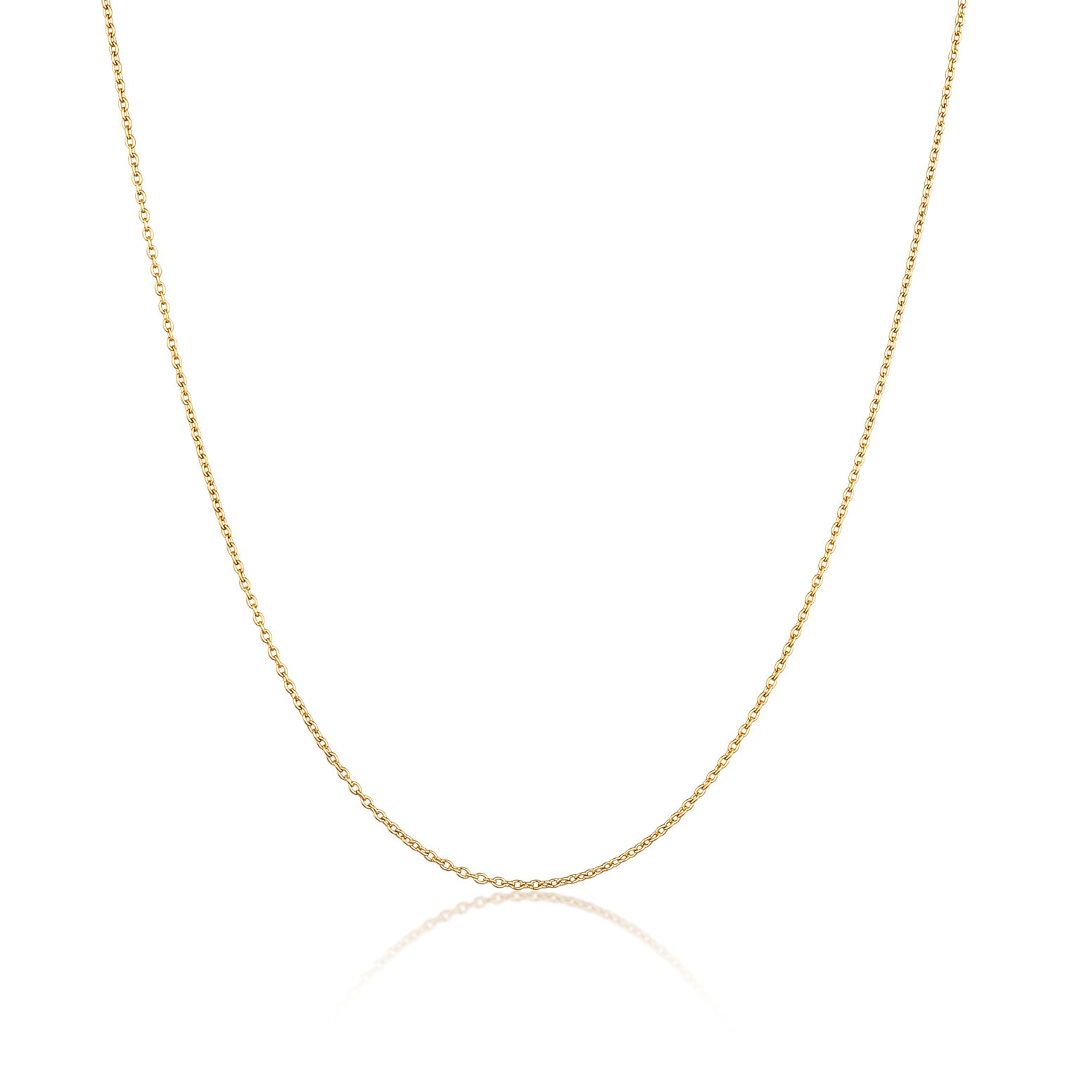 Gold - Elli | Anker-Halskette Basic | 925 Sterling Silber vergoldet