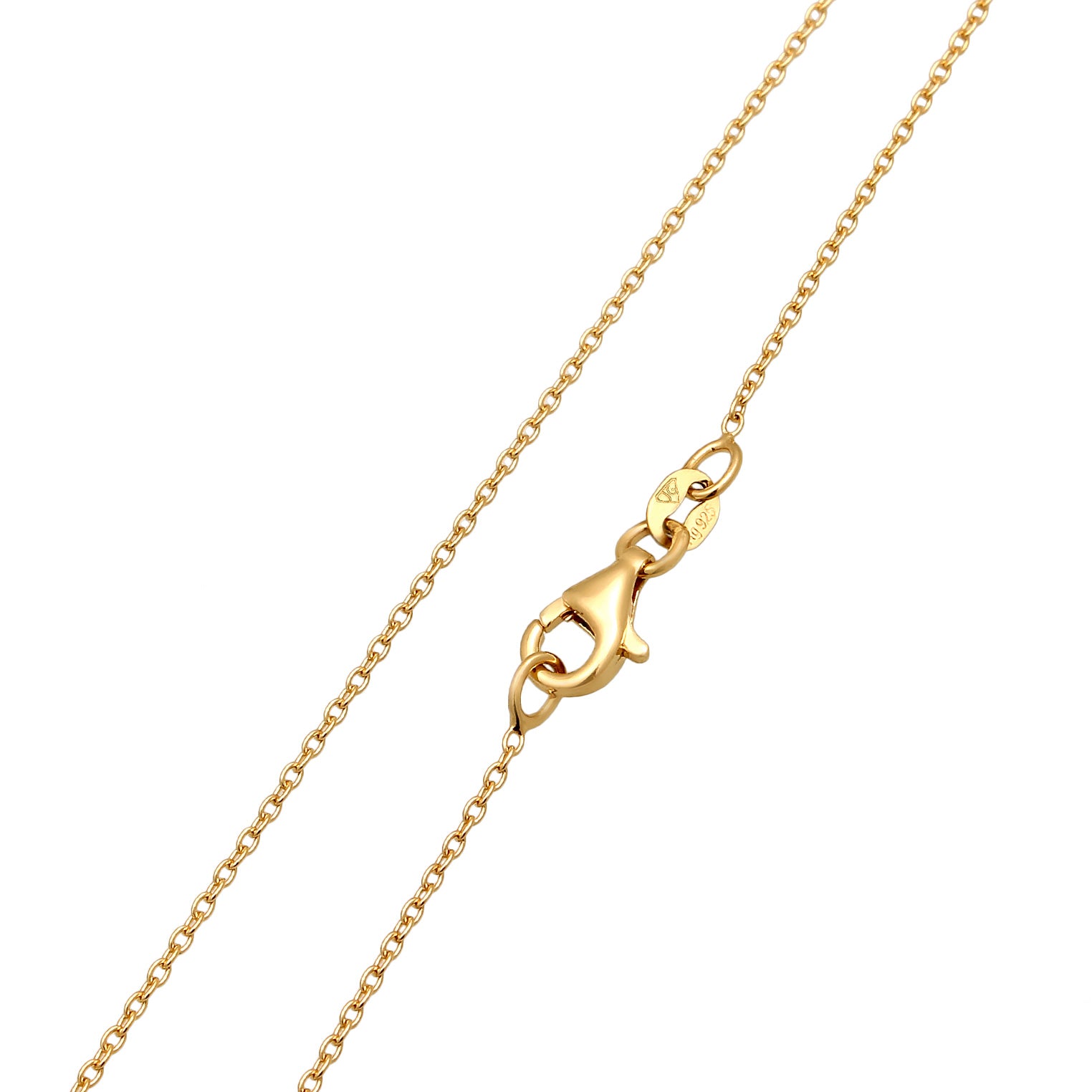 Gold - Elli | Anker-Halskette Basic | 925 Sterling Silber vergoldet