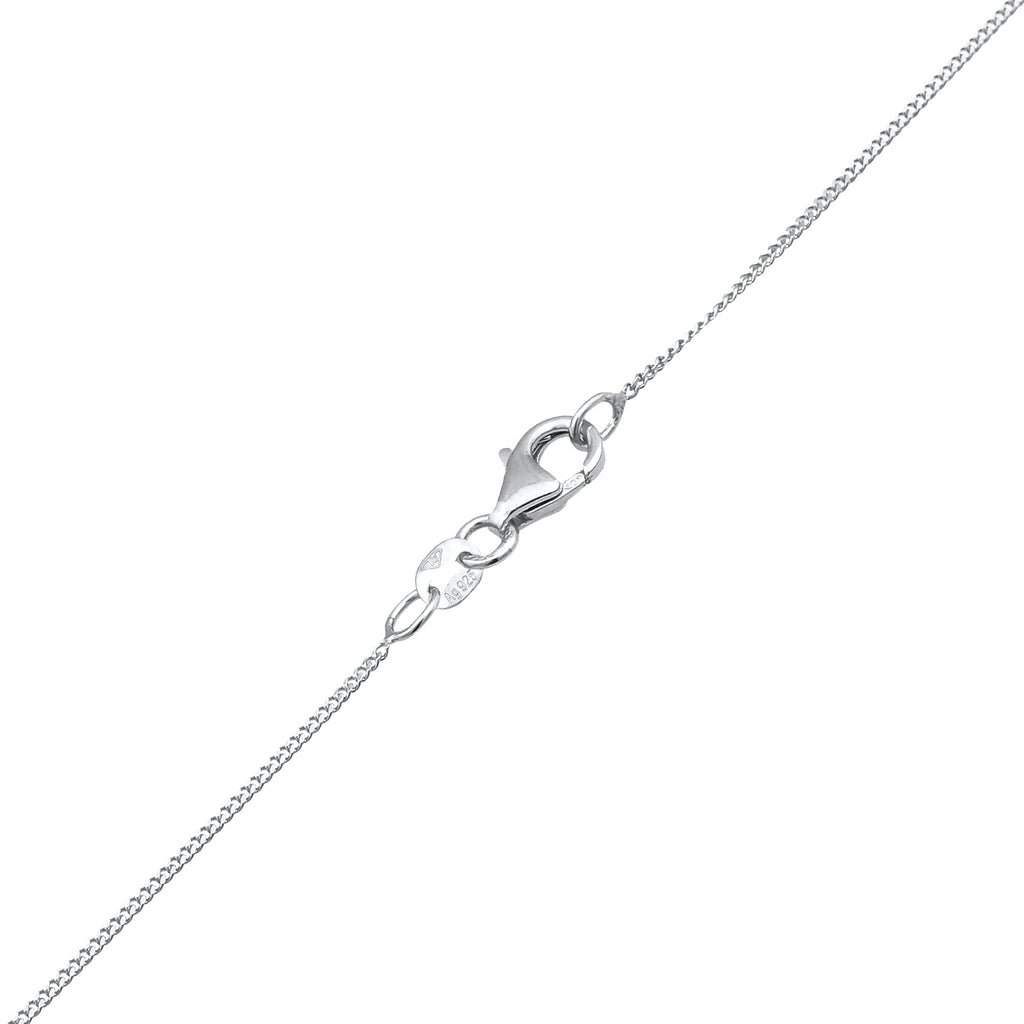 Silber - Elli | Halskette Kleeblatt | Zirkonia (Weiß) | 925 Sterling Silber