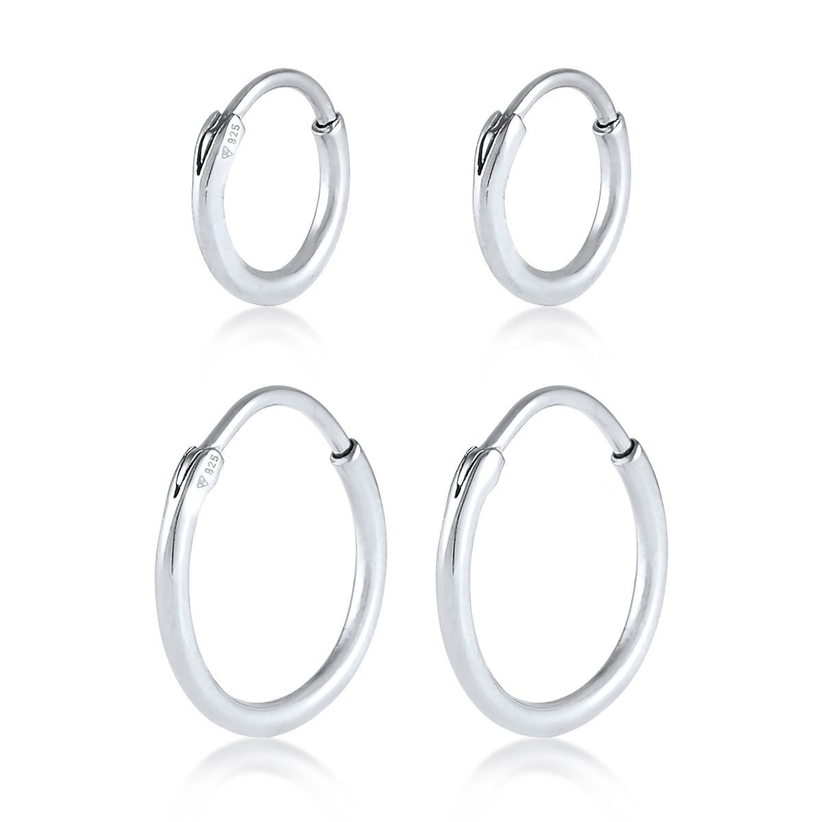 Silber - Elli | Creolen Set Basic | 925 Sterling Silber