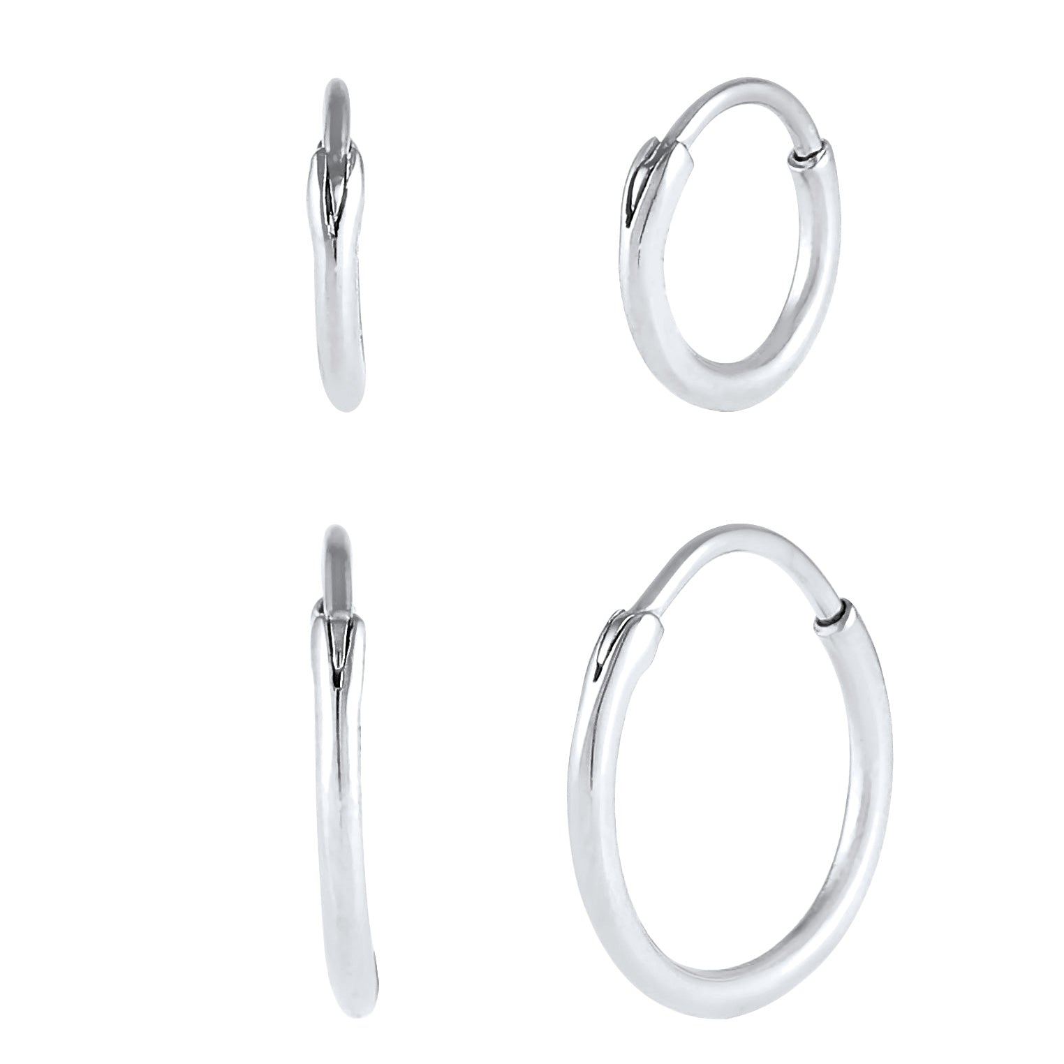 Silber - Elli | Creolen Set Basic | 925 Sterling Silber