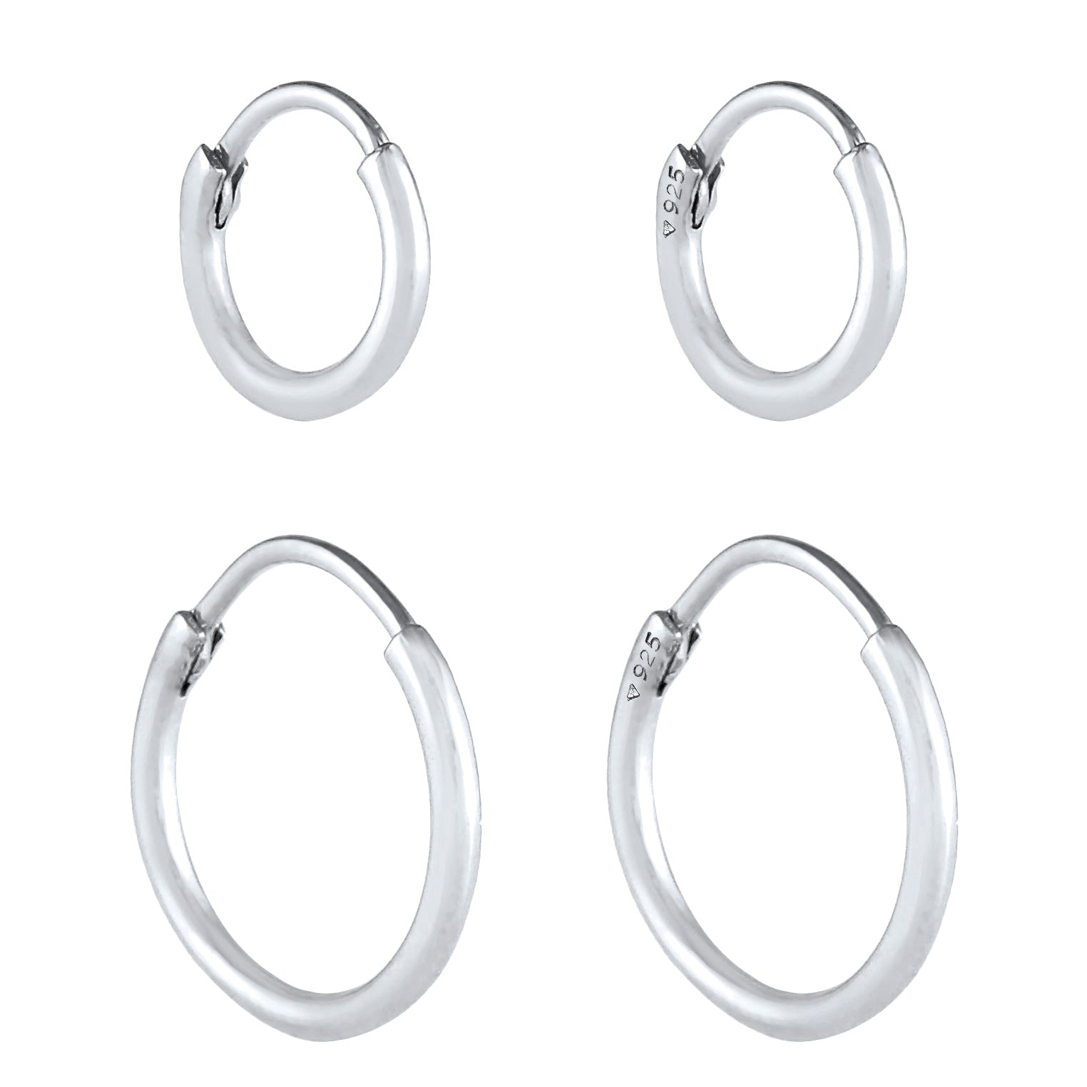 Silber - Elli | Creolen Set Basic | 925 Sterling Silber