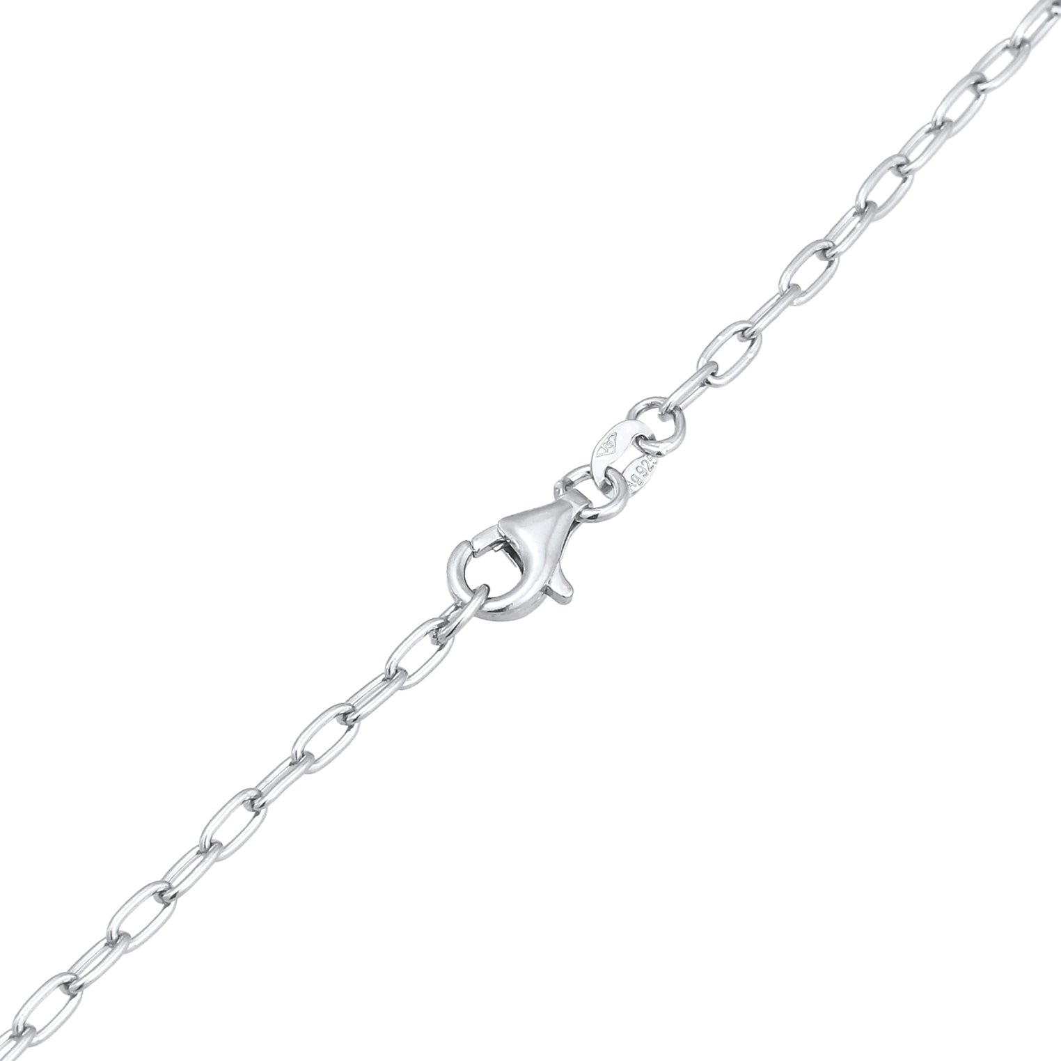 Silber - Elli | Halskette Herz Infinity | Glas Kristalle (Weiß) | 925 Sterling Silber