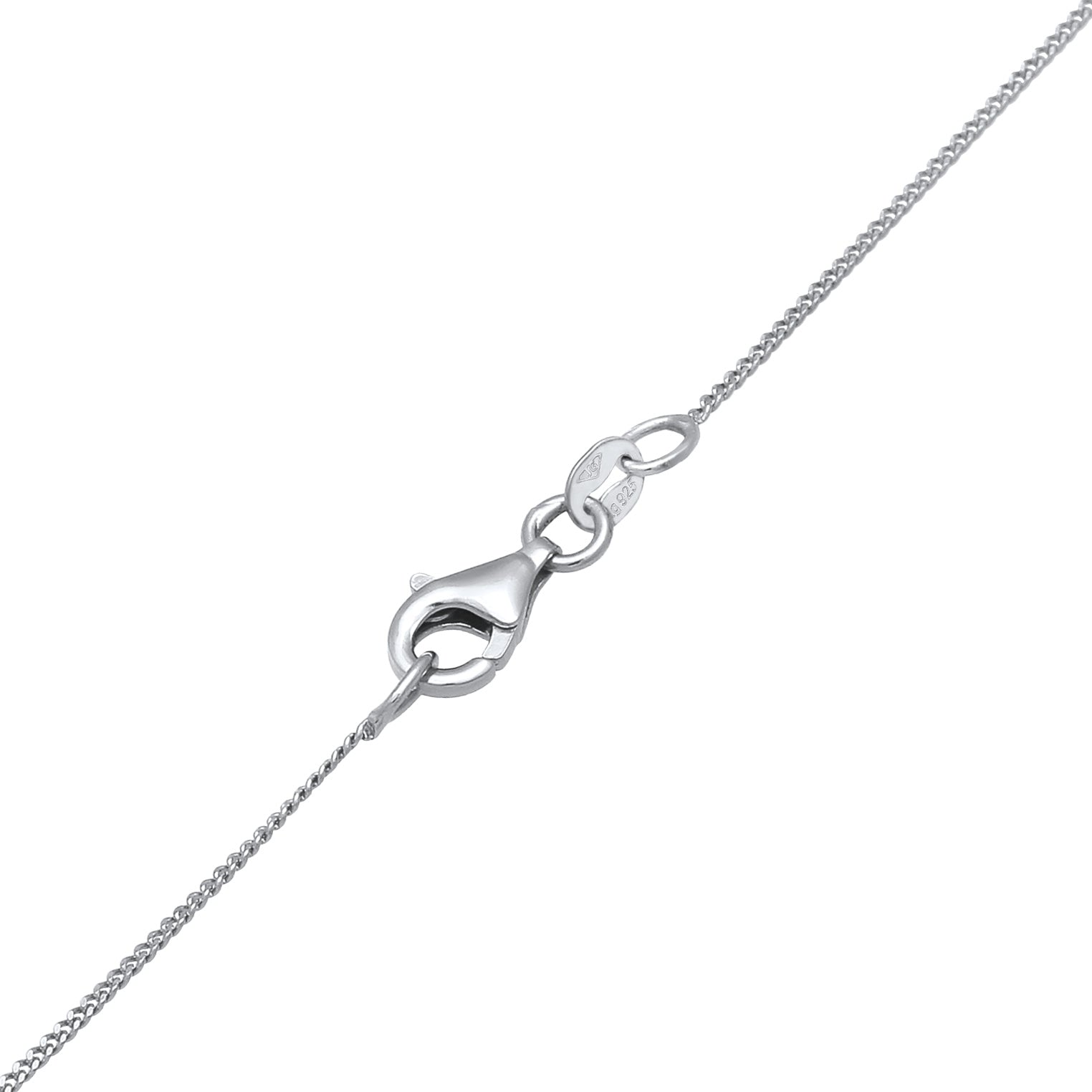 Silber - Elli | Halskette mit Anhänger | Quarz (Rosé) | 925 Sterling Silber