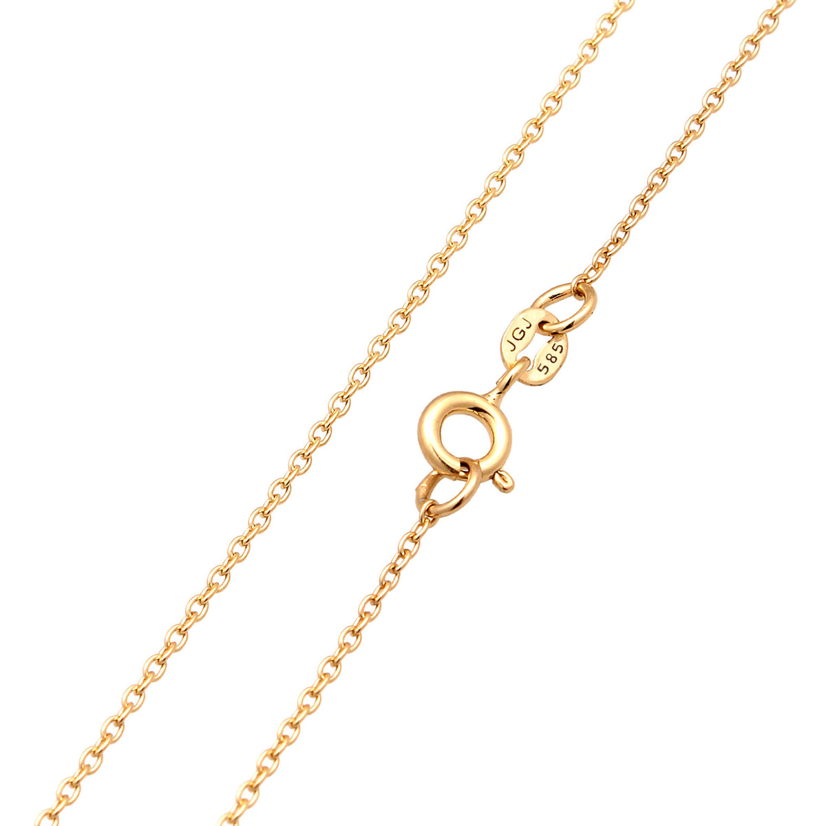 Gold - Elli PREMIUM | Anker-Halskette Basic | 585 Gelbgold