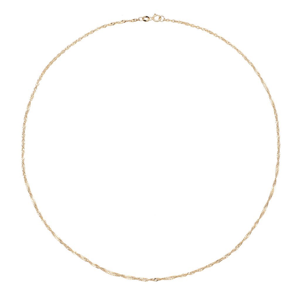 Gold - Elli PREMIUM | Singapur-Halskette Basic | 585 Gelbgold