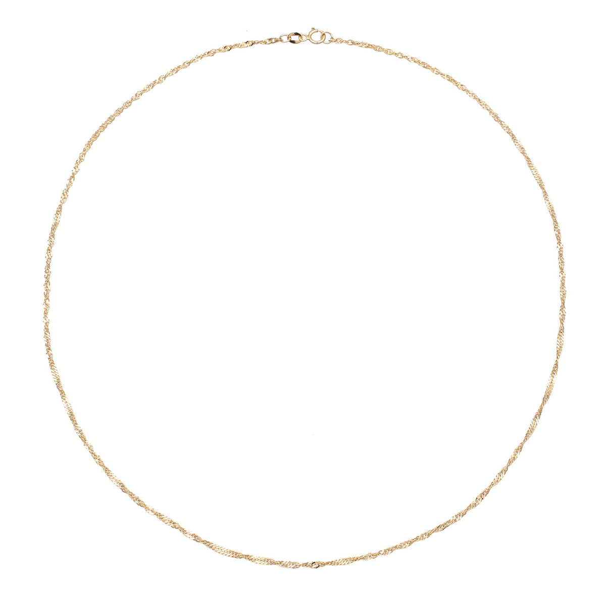 Gold - Elli PREMIUM | Singapur-Halskette Basic | 585 Gelbgold