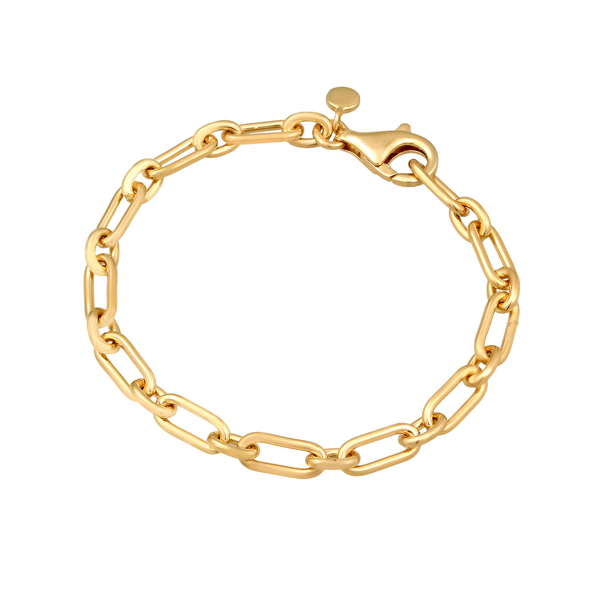 Gold - Elli | Armband Modern | Gliederkette | 925 Sterling Silber vergoldet