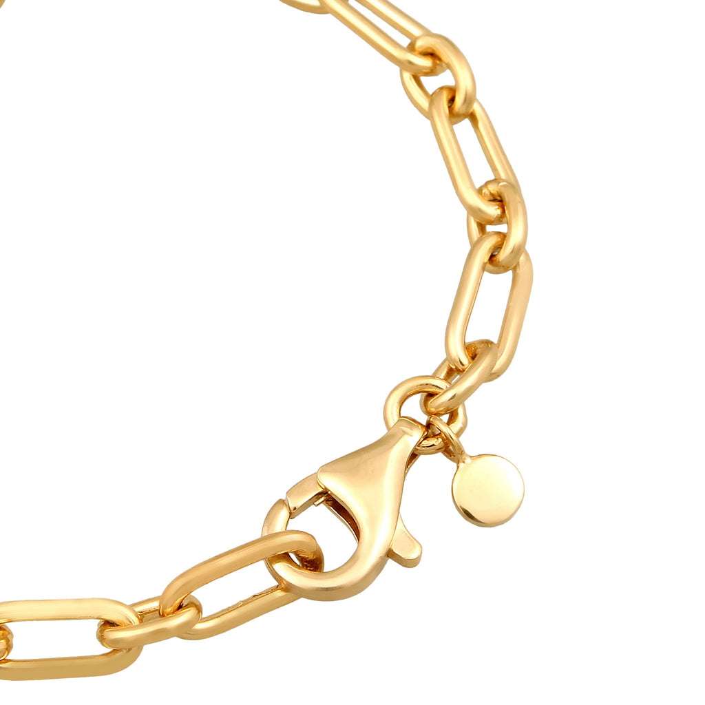 Gold - Elli | Armband Modern | Gliederkette | 925 Sterling Silber vergoldet