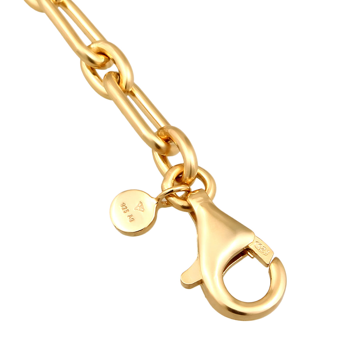 Gold - Elli | Armband Modern | Gliederkette | 925 Sterling Silber vergoldet