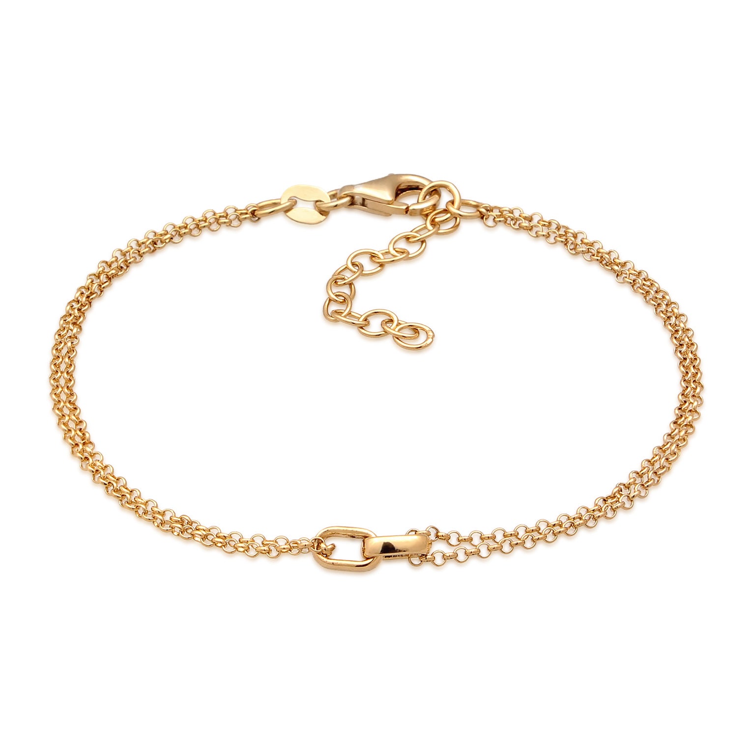 Gold - Elli | Armband Gliederelement | 925 Sterling Silber vergoldet