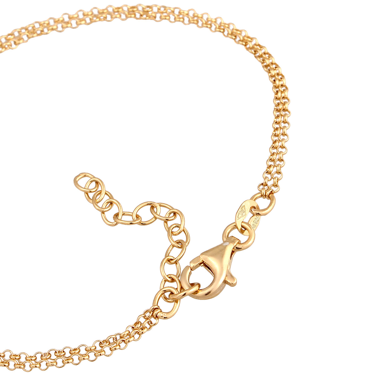 Gold - Elli | Armband Gliederelement | 925 Sterling Silber vergoldet
