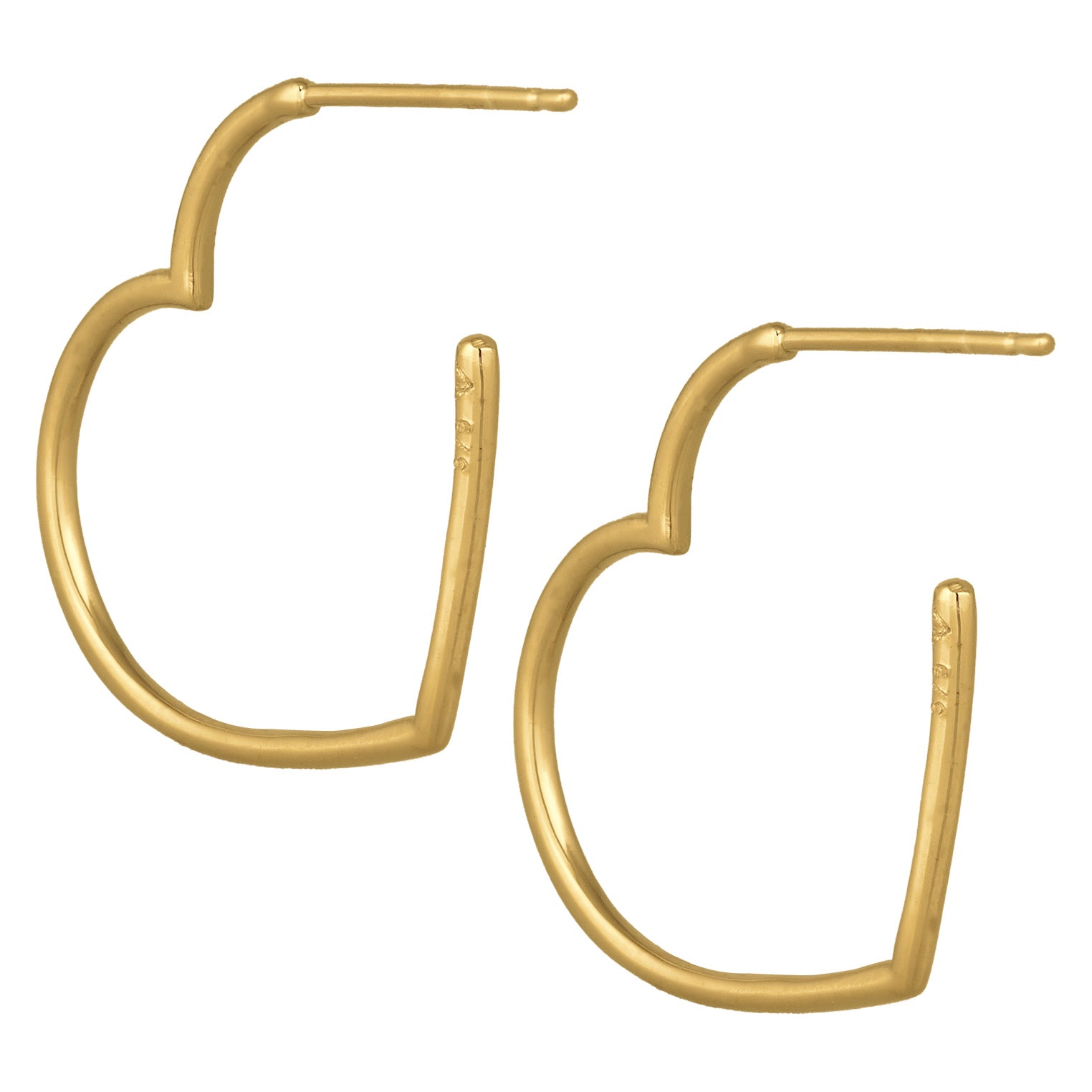 Gold - Elli PREMIUM | Ohrstecker Herz | 375 Gelbgold