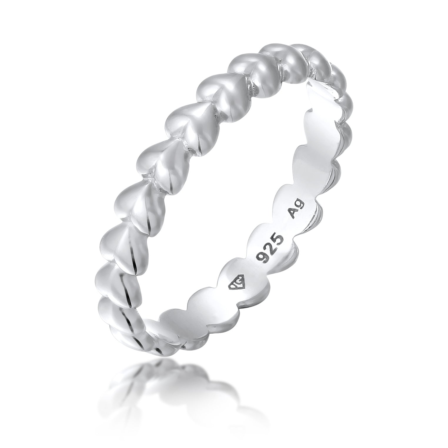 Silber - Elli | Bandring Herz | 925 Sterling Silber