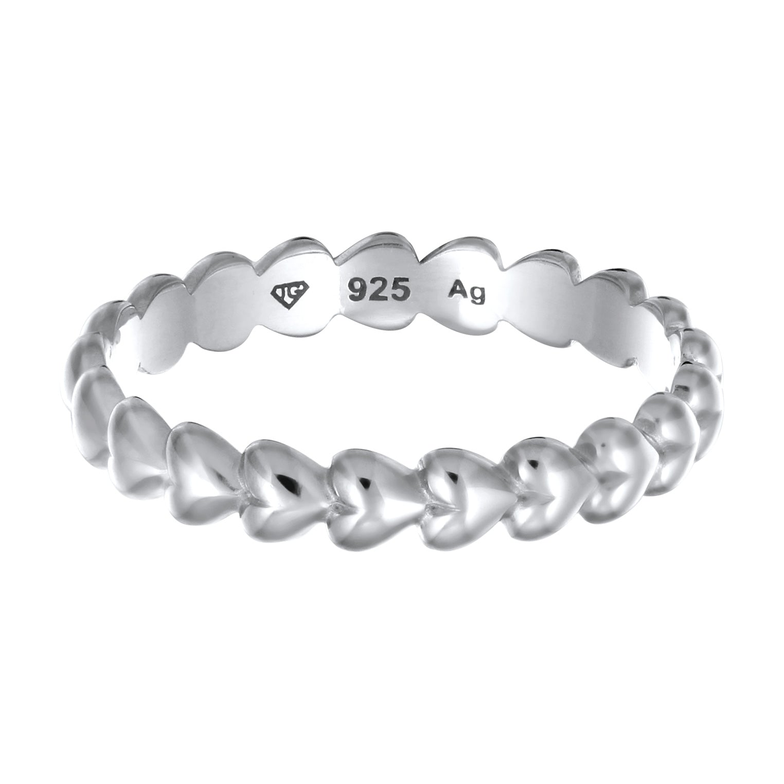 Silber - Elli | Bandring Herz | 925 Sterling Silber