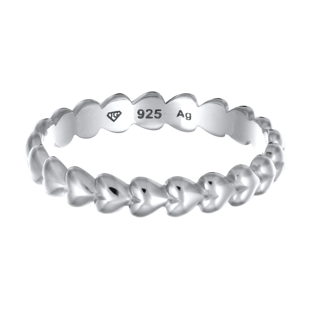 Silber - Elli | Bandring Herz | 925 Sterling Silber