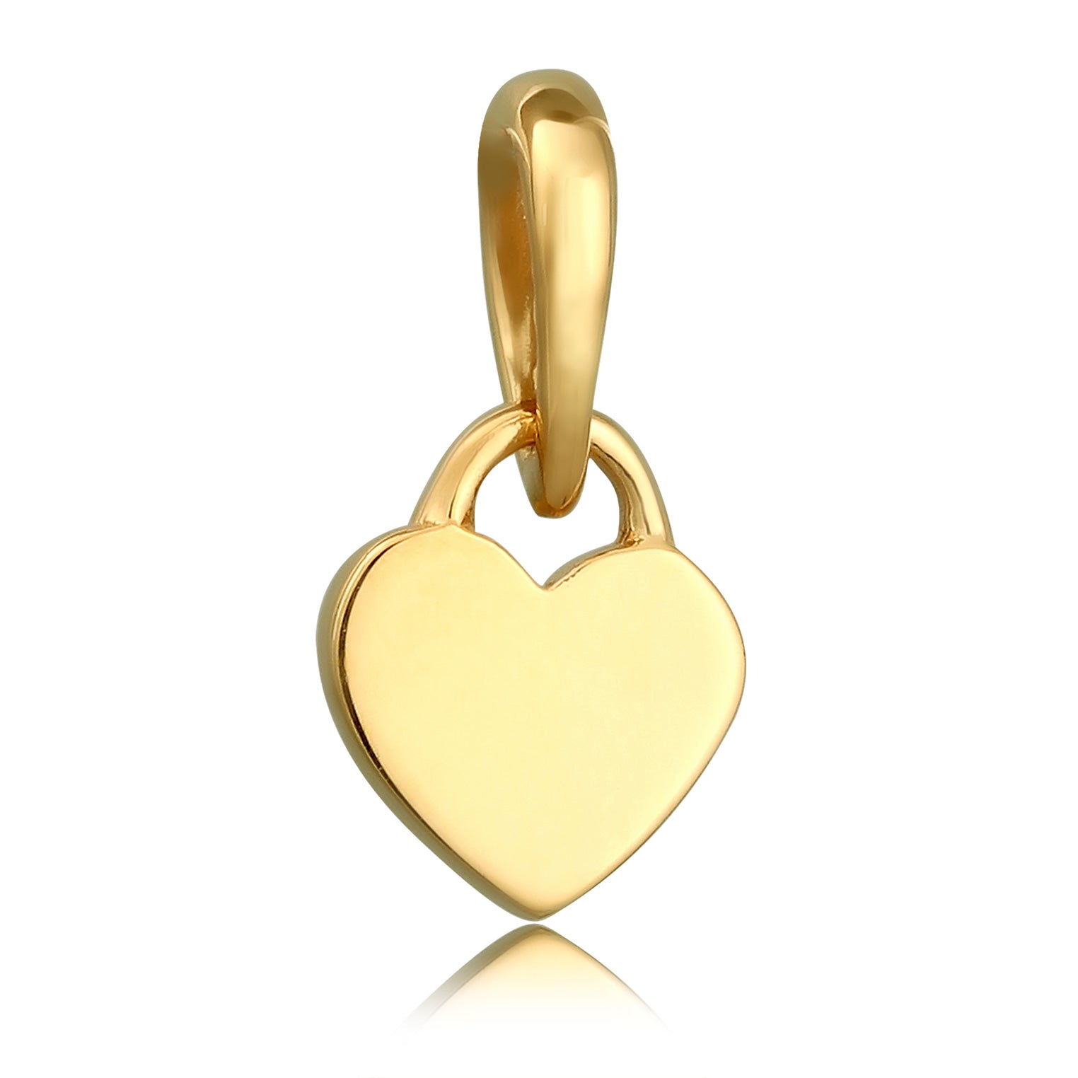 Gold - Elli | Anhänger Herz | 925 Sterling Silber vergoldet