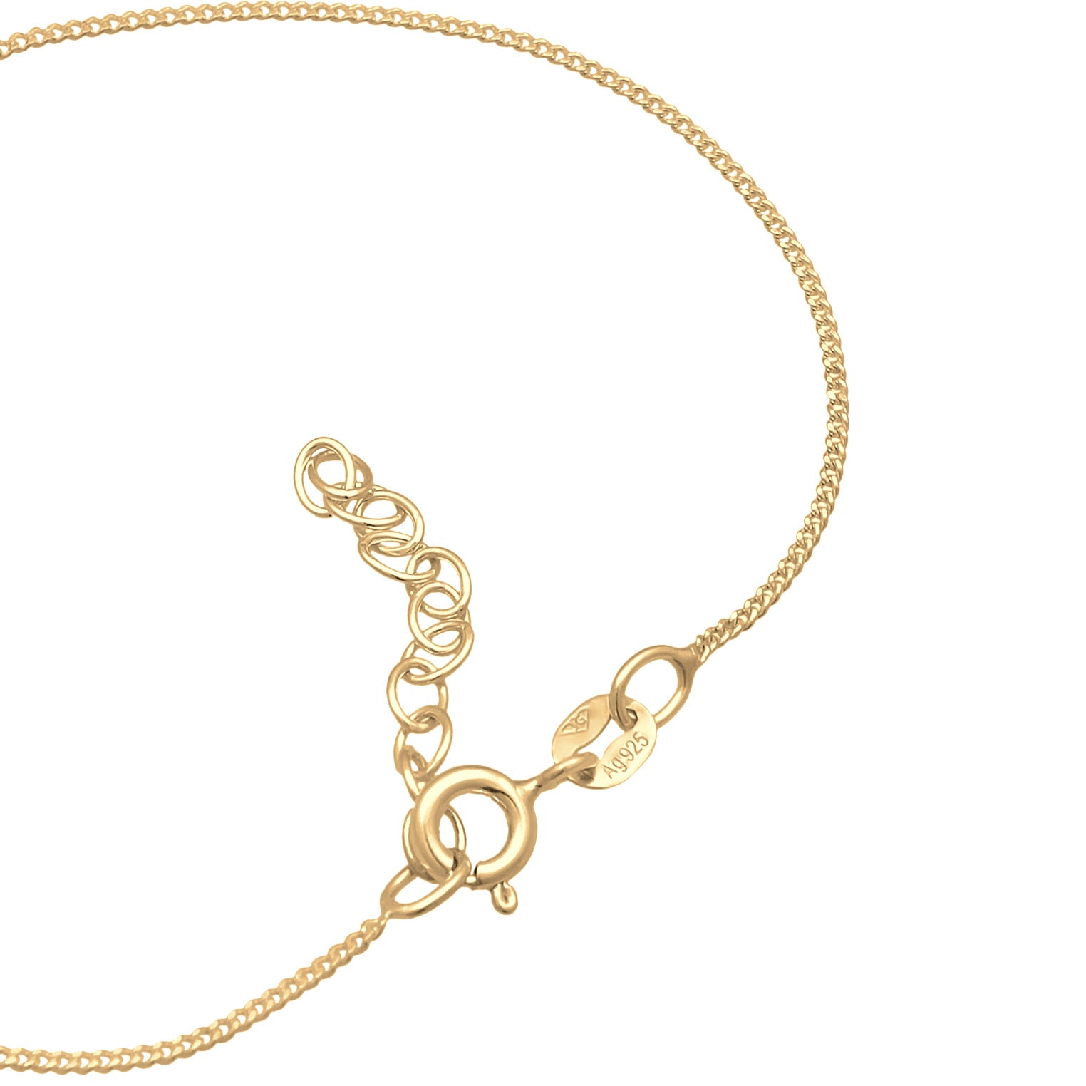 Gold - Elli | Armband Herz | Mit Kristallen von Swarovski® (Weiß) | 925er Sterling Silber  vergoldet