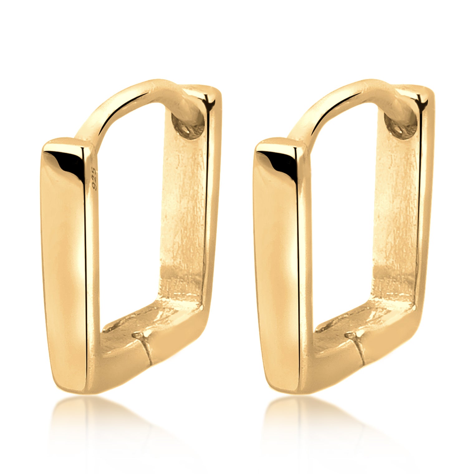 Gold - Elli | Creolen Geo | 925 Sterling Silber vergoldet