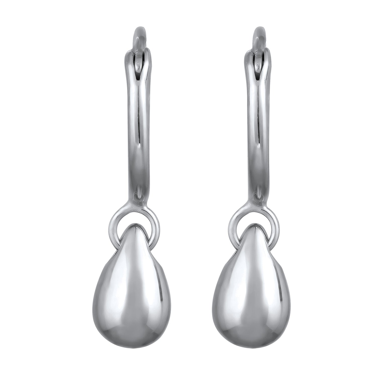 Silber - Elli | Creolen Drop Anhänger | 925 Sterling Silber