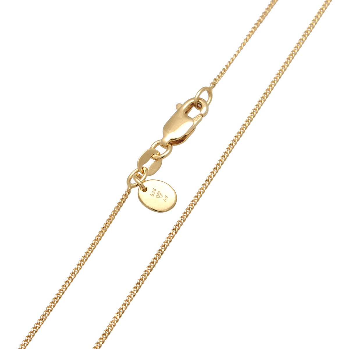 Gold - Elli PREMIUM | Halskette mit Plättchen Organic | Zirkonia (Grün, Weiß) | 925 Sterling Silber vergoldet